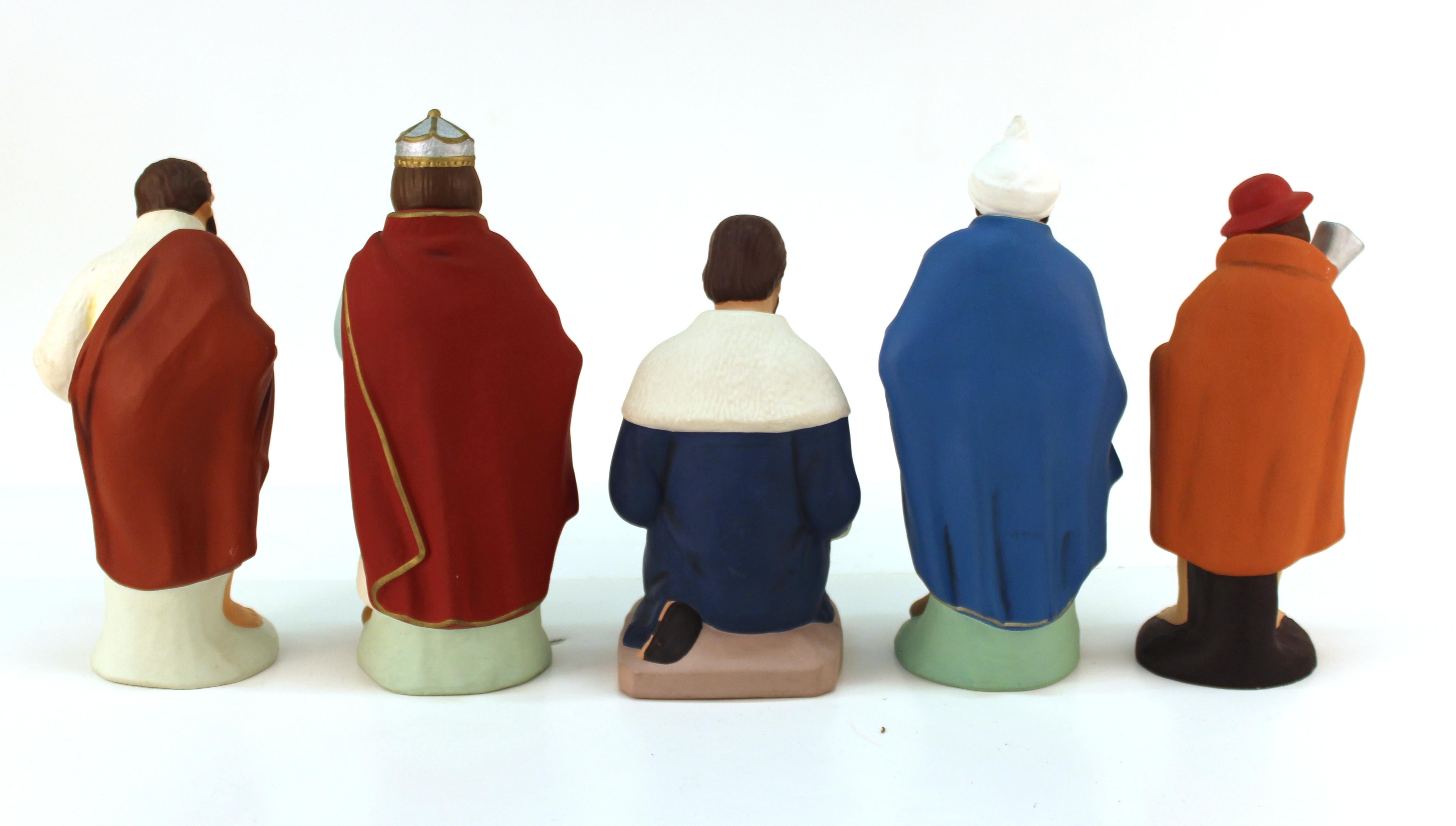 Hakata Wasaki Japanische Keramik-Figuren aus der Nativity-Szene 4