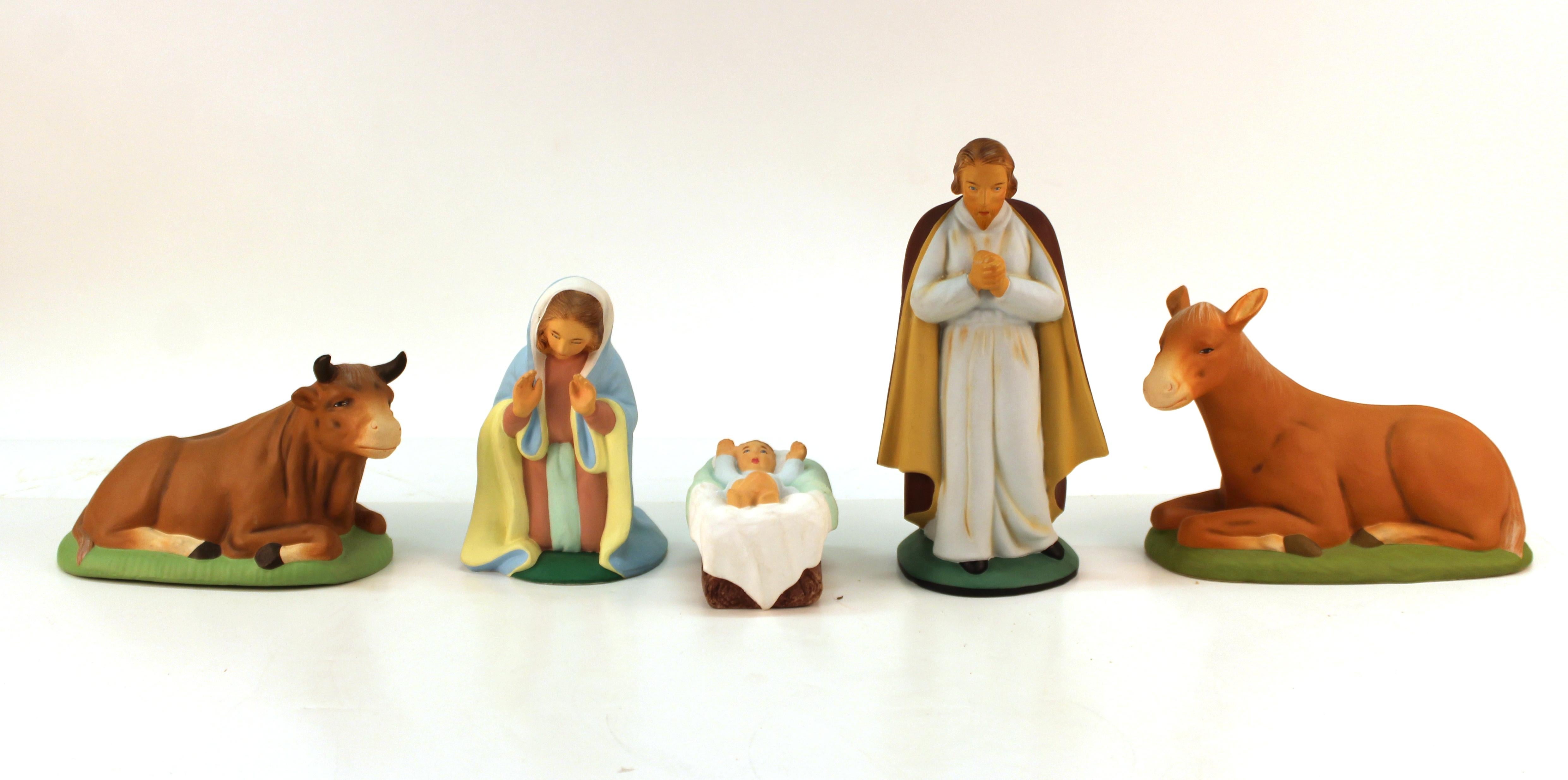 Hakata Wasaki Japanische Keramik-Figuren aus der Nativity-Szene (Mitte des 20. Jahrhunderts)