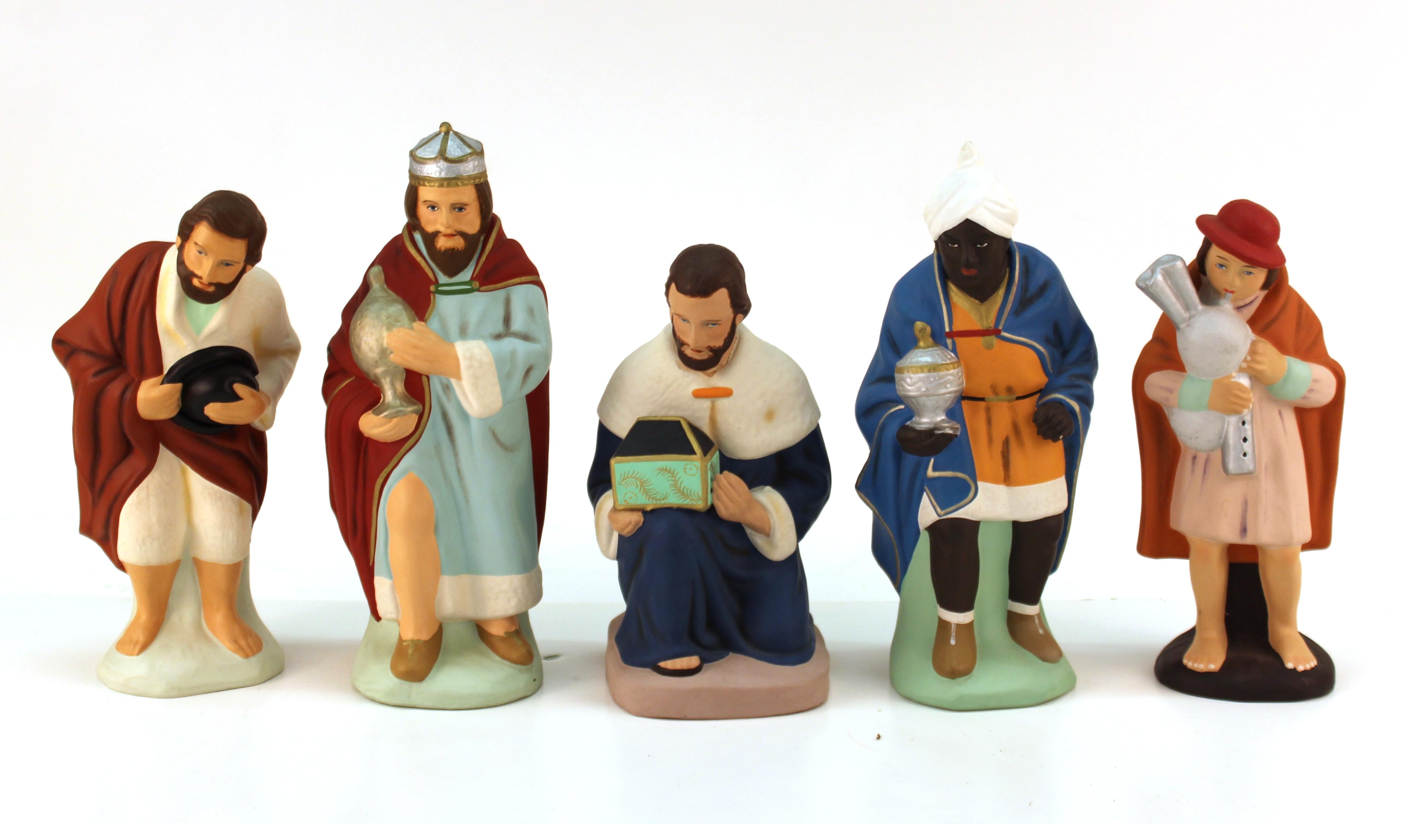 Hakata Wasaki Japanische Keramik-Figuren aus der Nativity-Szene 3