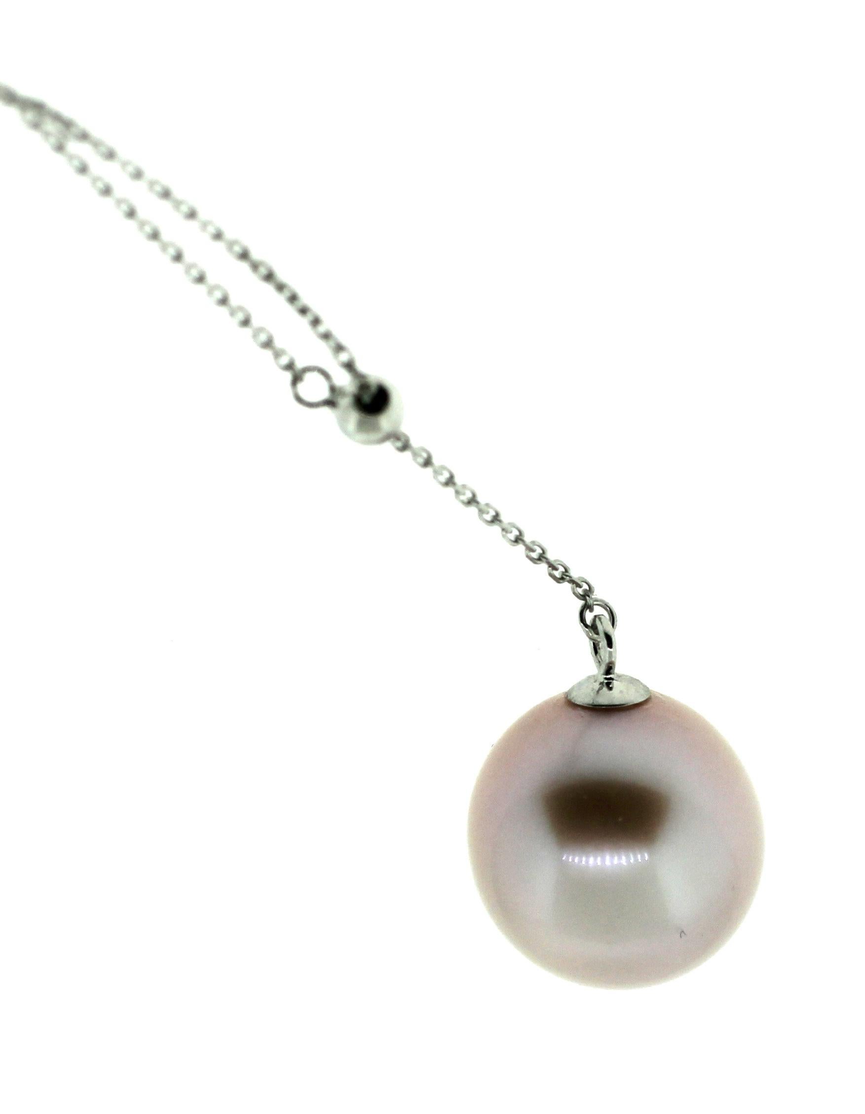 Bead Hakimoto 12 mm drop Pearl 18k Pendent For Sale