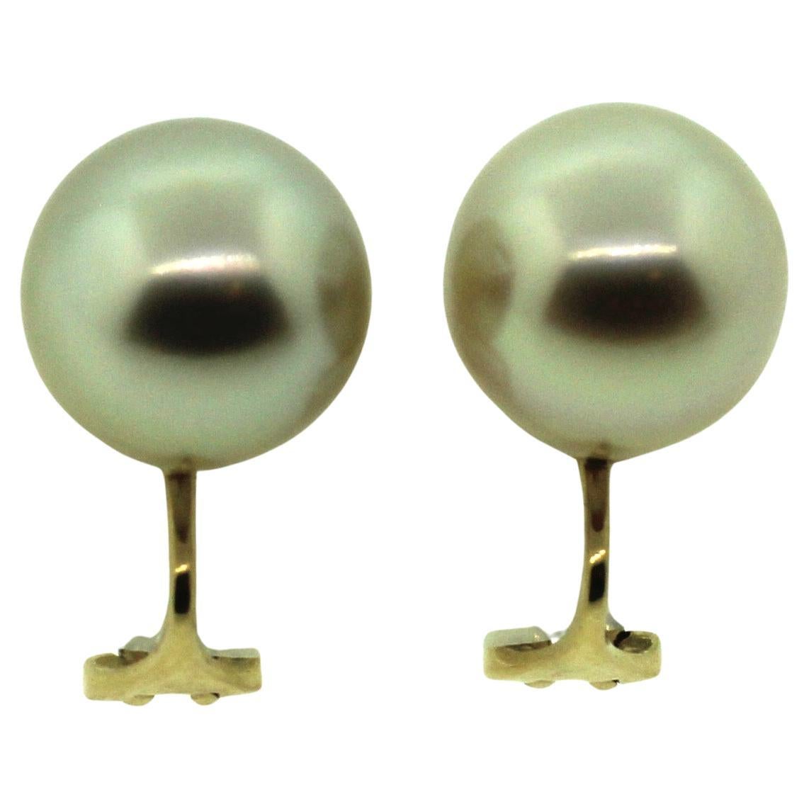 Bead Hakimoto 12.5 mm South Sea pearl 18k Earrings