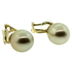 Hakimoto 12.5 mm South Sea pearl 18k Earrings
