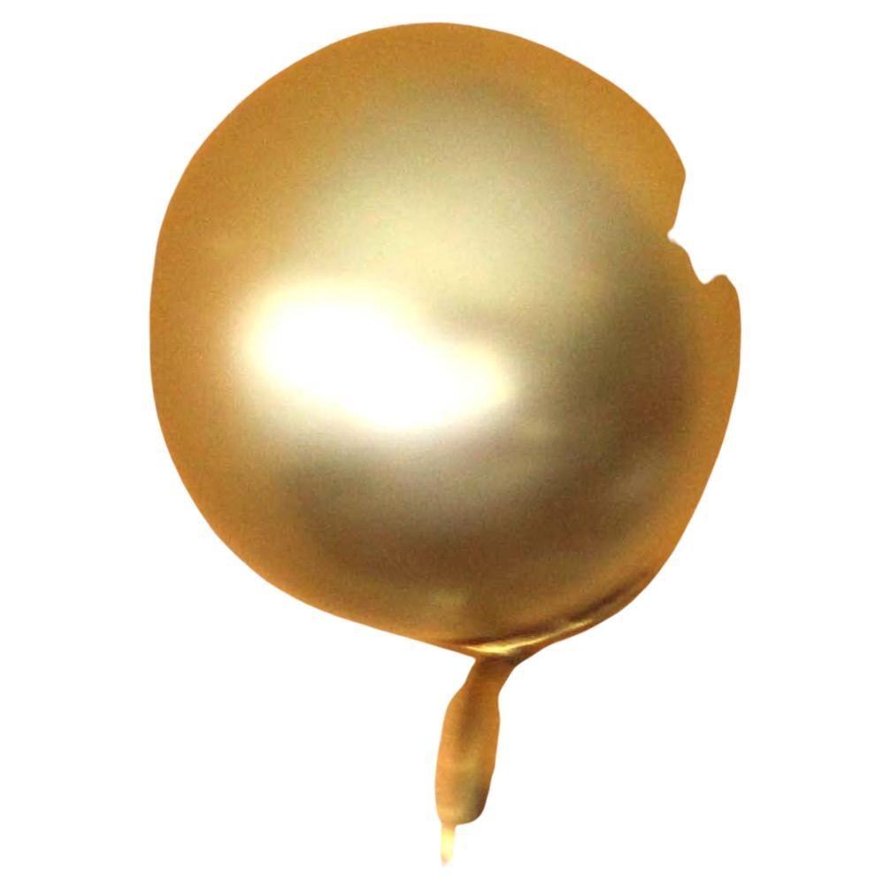 Hakimoto 13,5 mm natürlicher goldener cOLOR Southsea 18k Gelbgold Clip-Ohrring im Zustand „Neu“ im Angebot in New York, NY