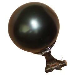 Hakimoto 15 mm Large Size Tahitian Black South Sea Pearl 18K White Gold Clip