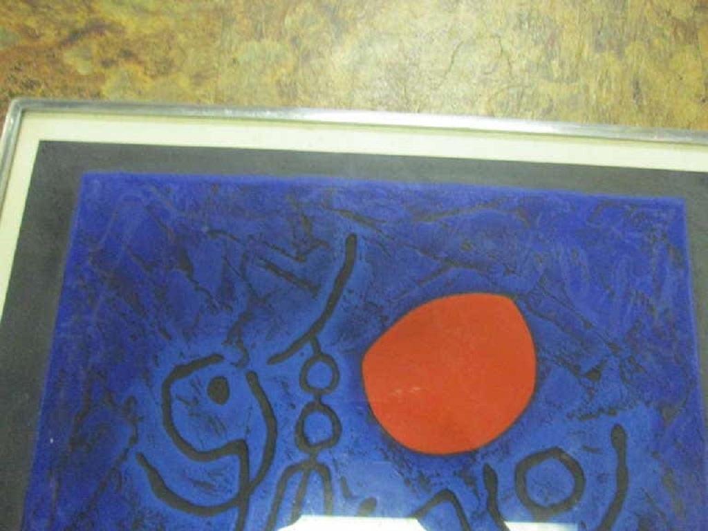 Haku Maki (1924-2000) Poème en bois japonais 69-17. Cet art est issu de la collection Poème. Signé et numéroté au crayon. Edition 15/86. Blocage du bois en couleur avec gaufrage. Mesures (encadré) 16W x 21H. Belles couleurs vibrantes.