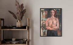 'L'artista da giovane' di Hal Frater - Pittura figurativa della Scuola Ashcan