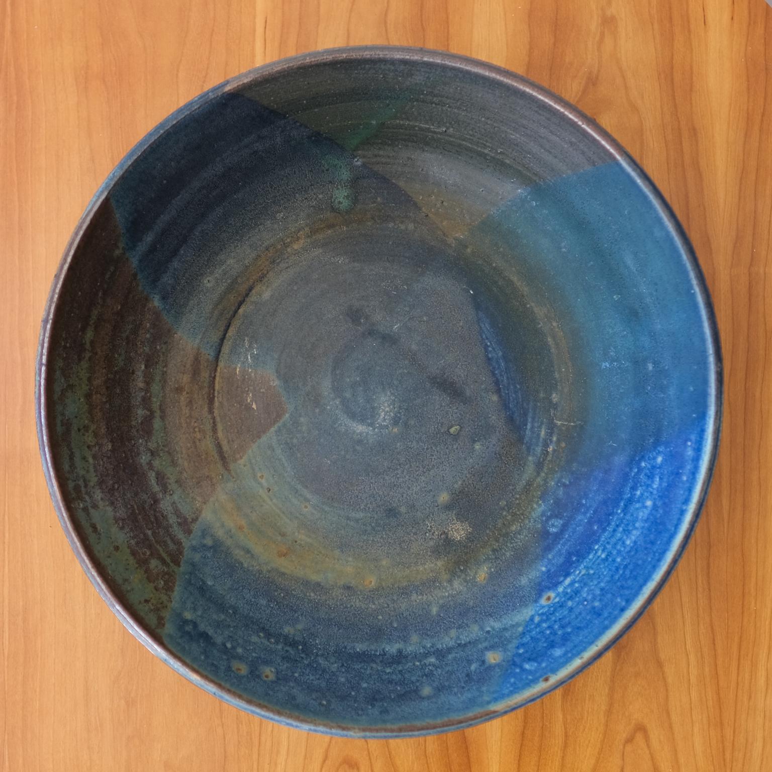 American Hal Fromhold California Studio Pottery Large Bowl, 1950s For Sale