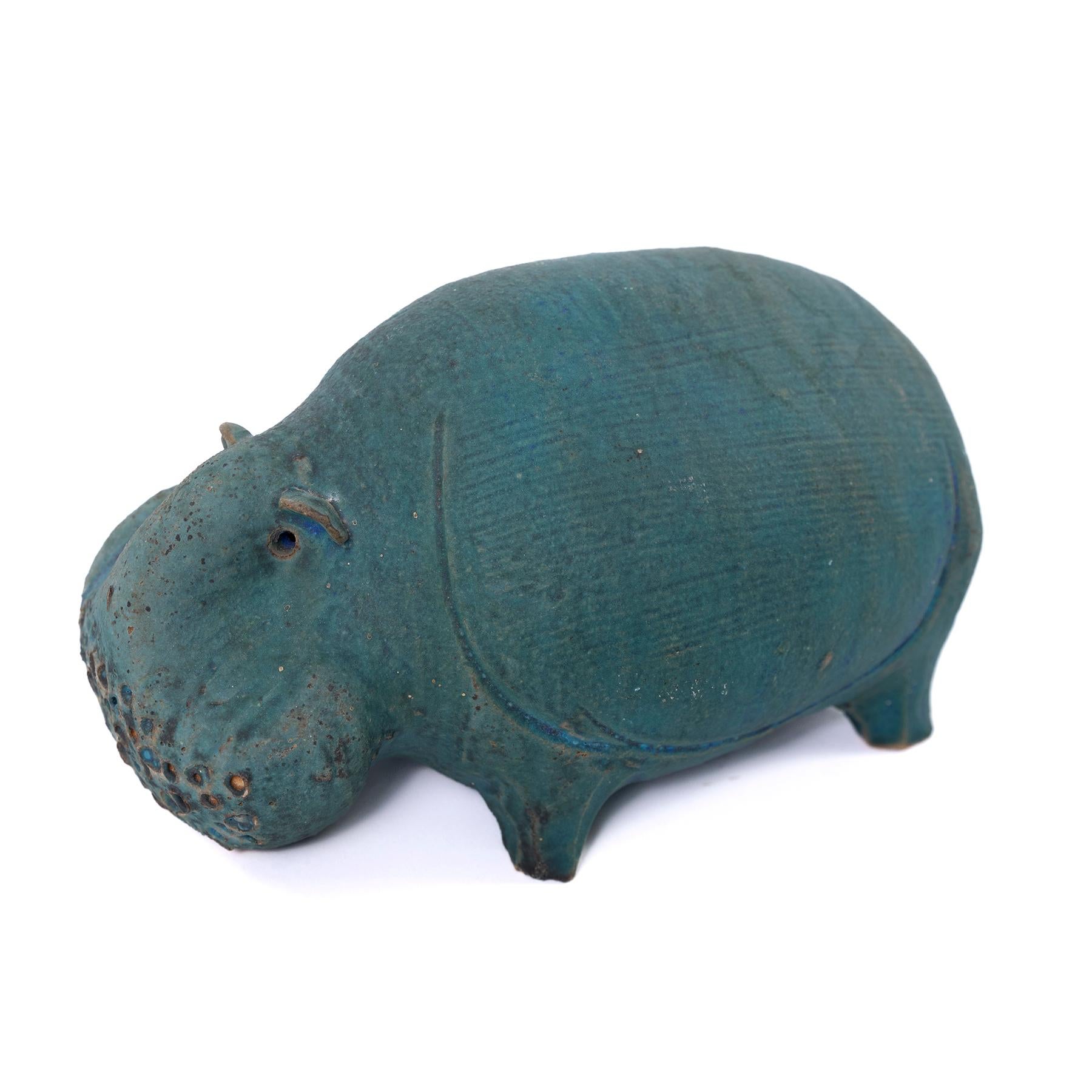 Hal Fromhold Ceramic Hippo, 1960's In Good Condition For Sale In Phoenix, AZ