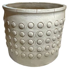 Hal Lasky, Isla Del Sol Puerto Rico Huge Heavy Round Stoneware Planter