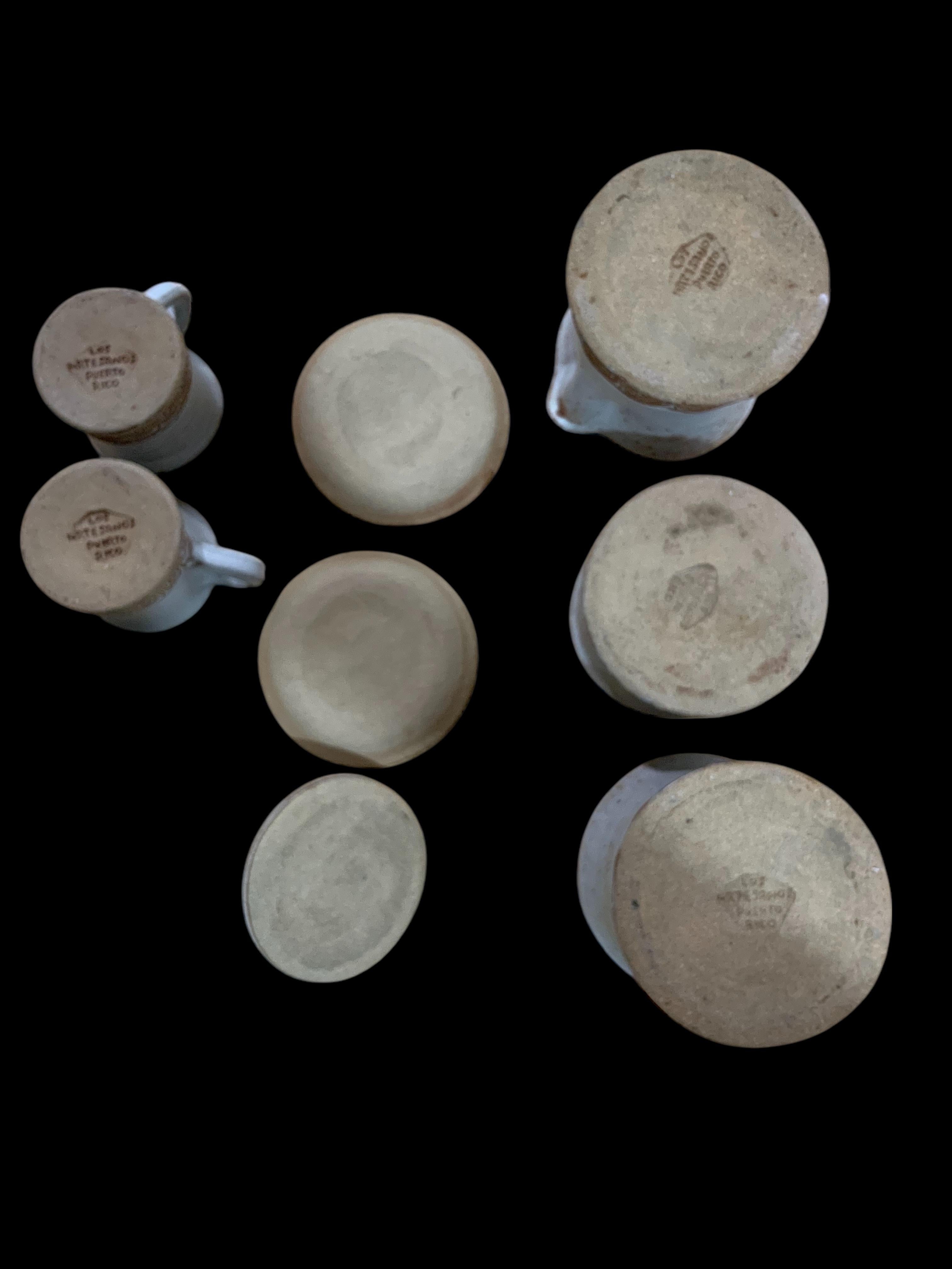 Hal Lasky Juego de café/té de terracota Los Artesanos Puerto Rico Estadounidense en venta