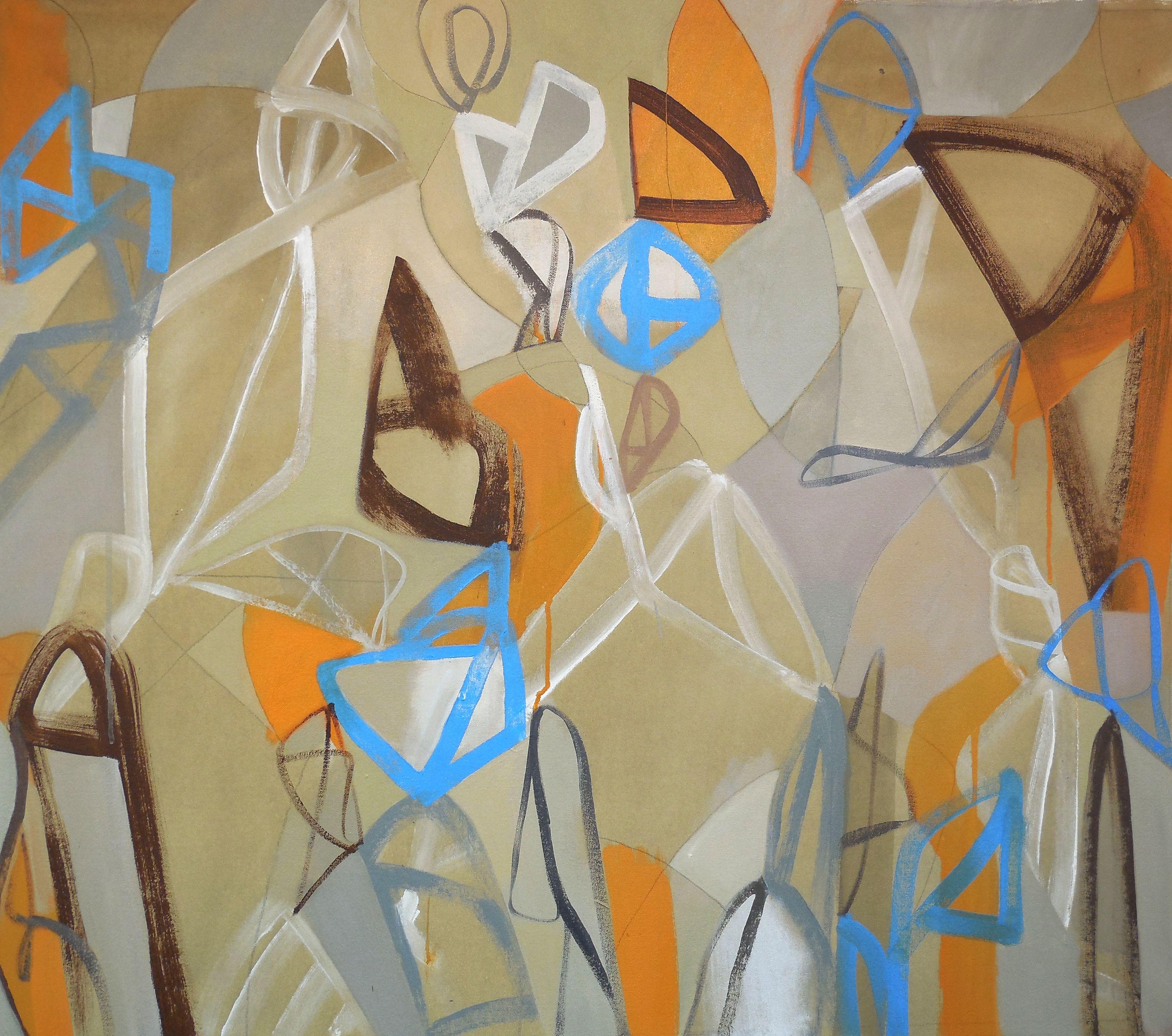 Hal Mayforth Abstract Painting - As Luck Would Have It, Painting, Acrylic on Canvas