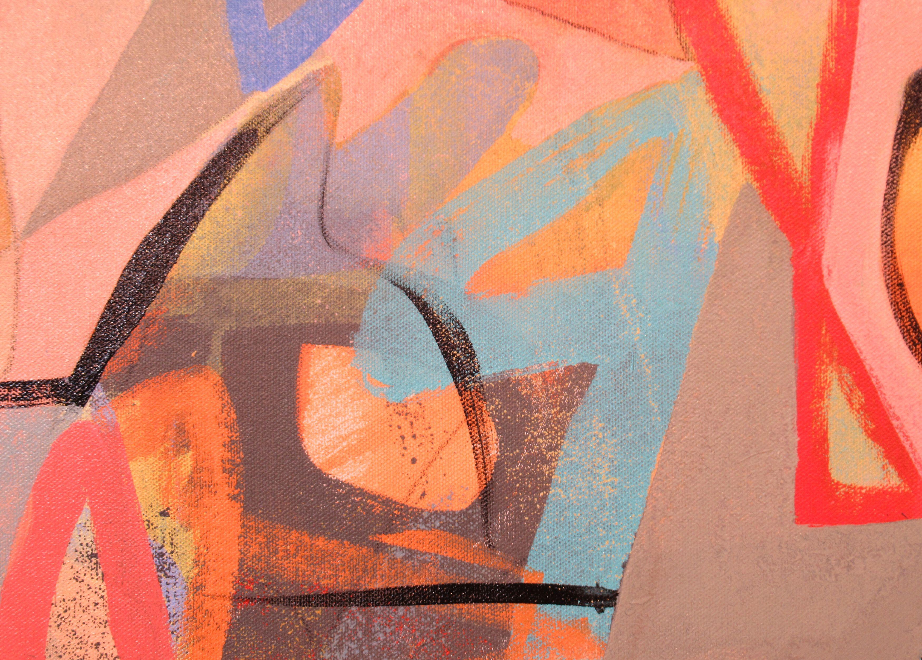As You See Fit, Painting, Acrylic on Canvas - Brown Abstract Painting by Hal Mayforth