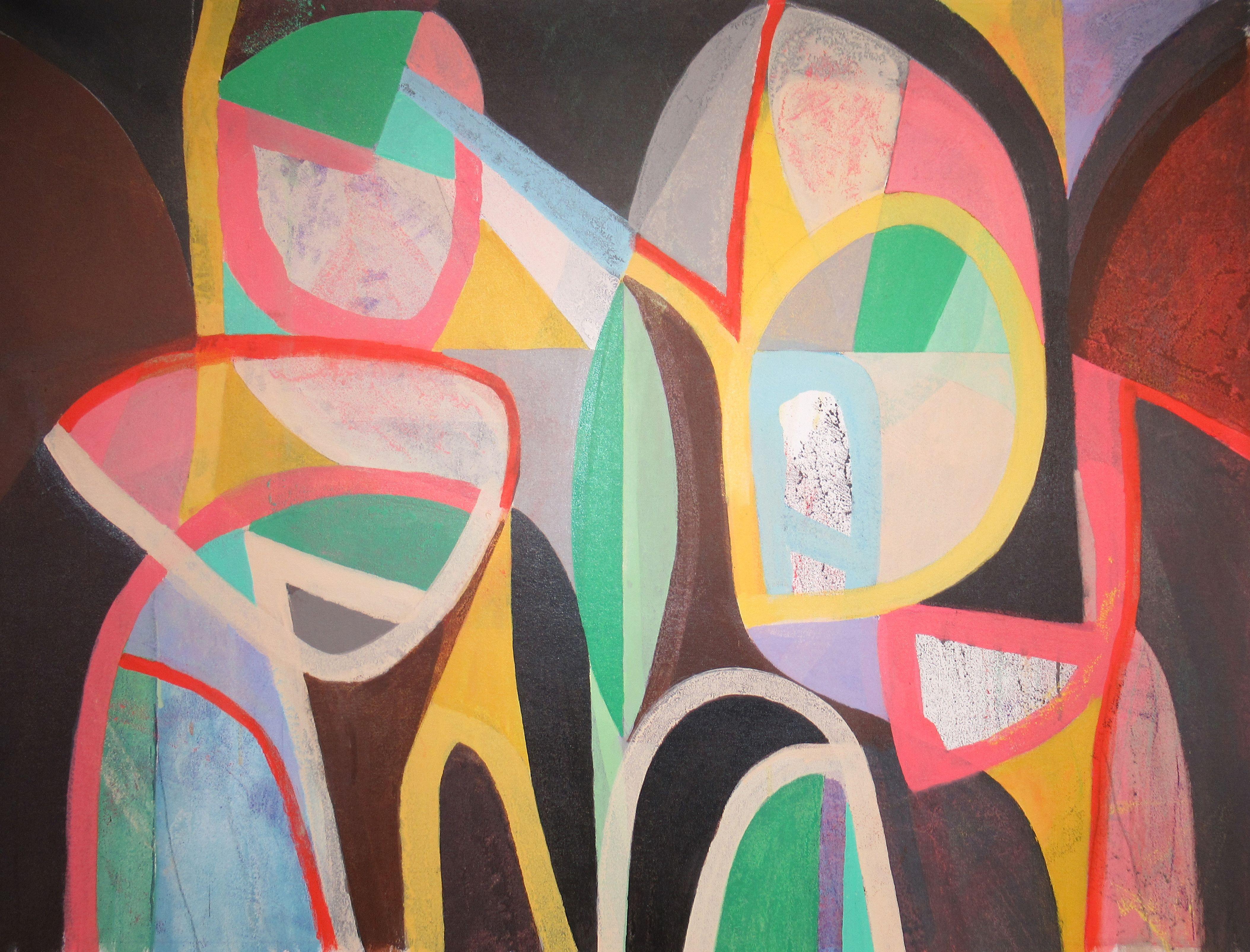 Hal Mayforth Abstract Painting - Bashful Juggler, Painting, Acrylic on Canvas