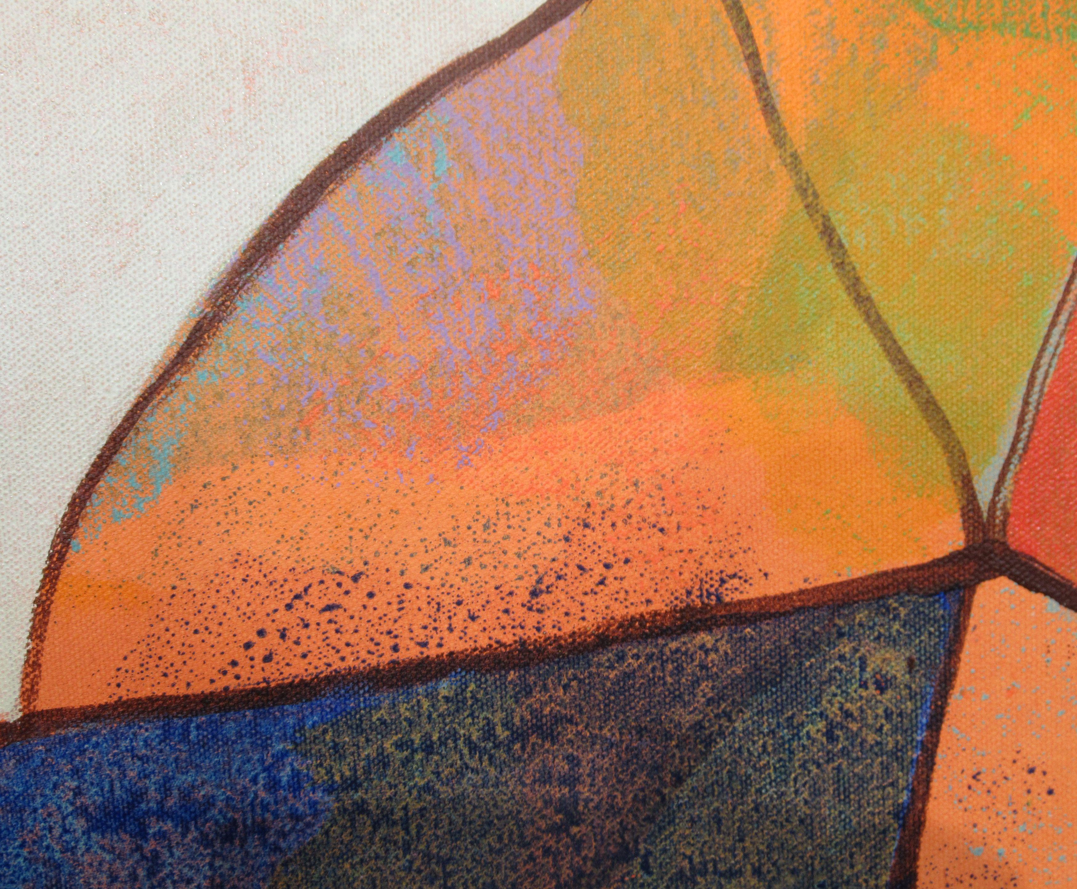 Bestest Case Scenario, Pittura, Acrilico su tela - Abstract Painting Marrone di Hal Mayforth
