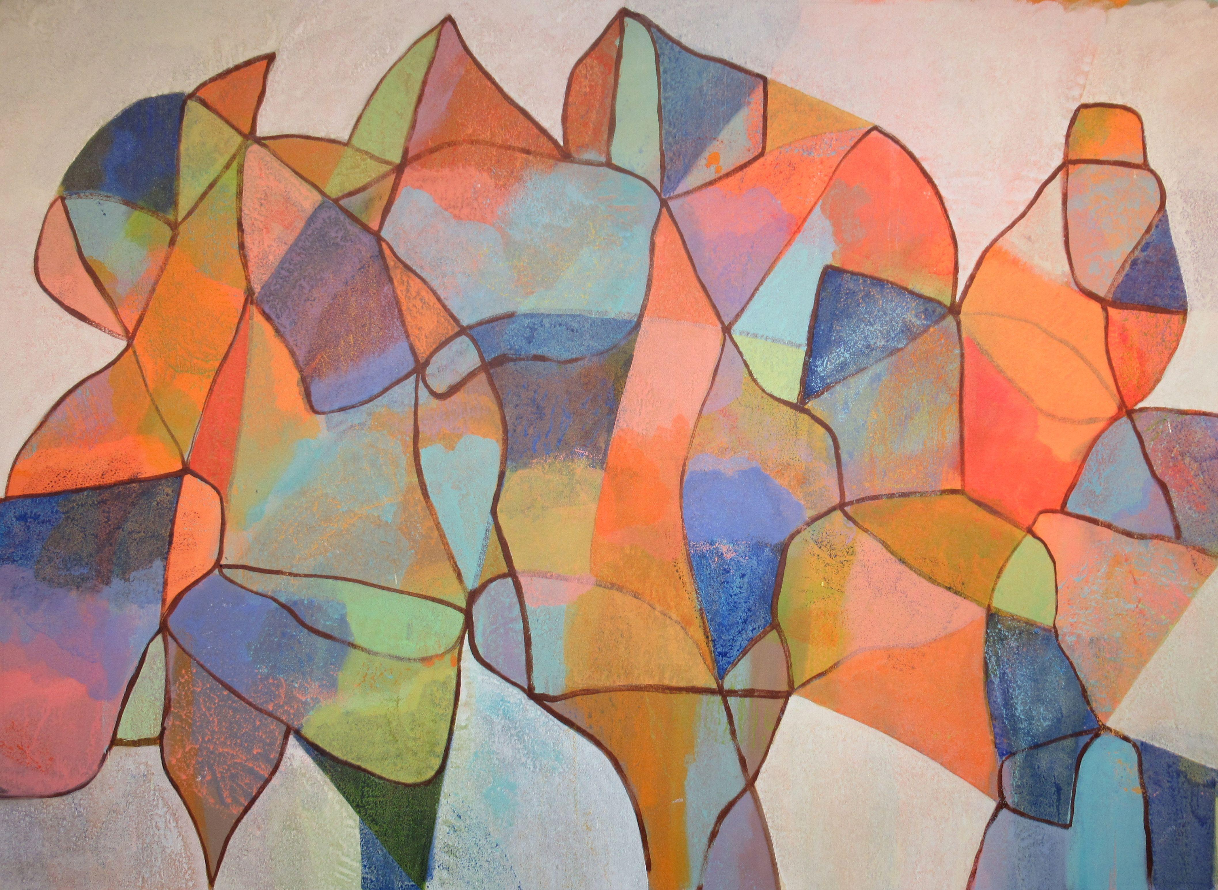 Abstract Painting di Hal Mayforth - Bestest Case Scenario, Pittura, Acrilico su tela