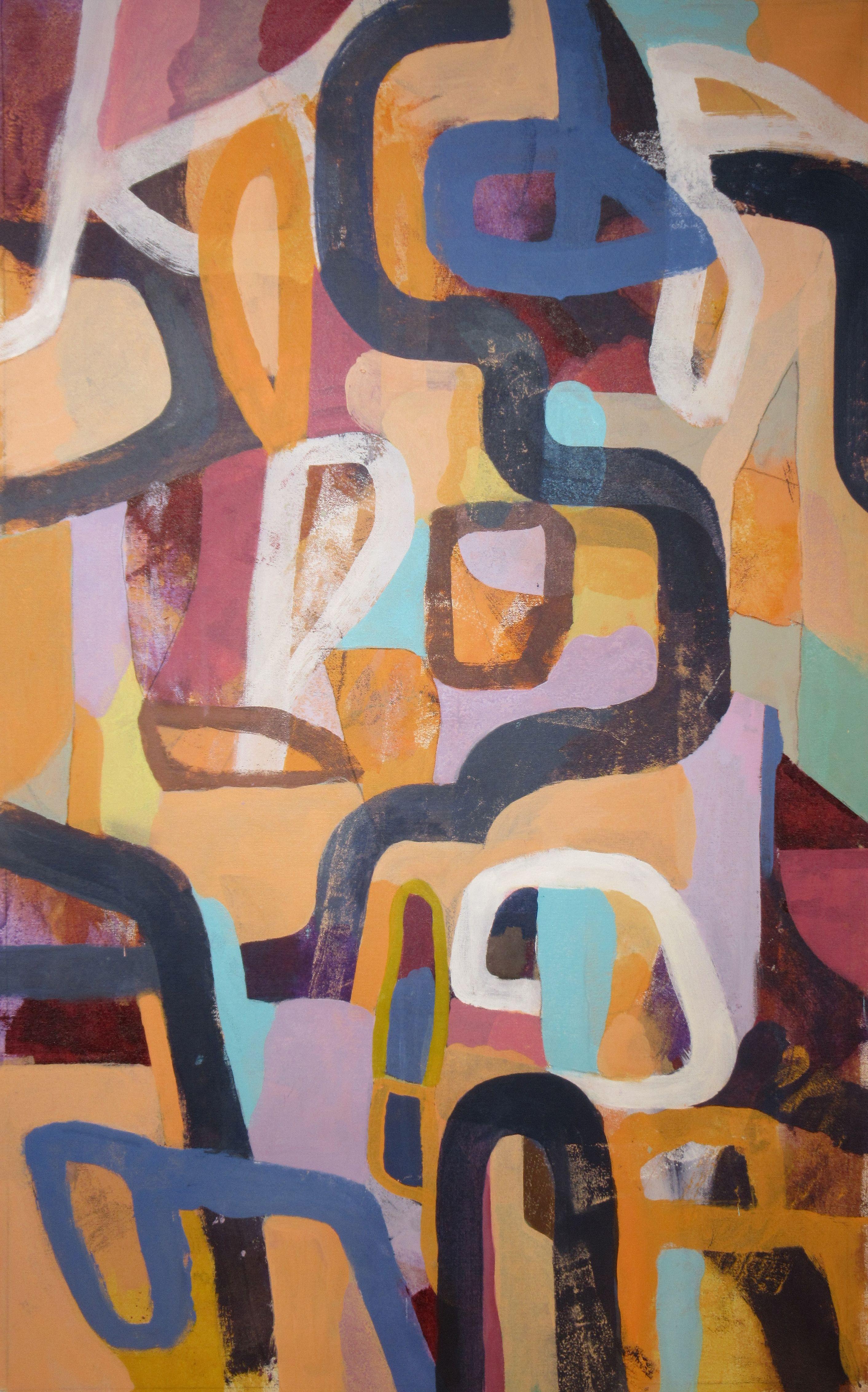Hal Mayforth Abstract Painting – Big Bend, Gemälde, Acryl auf Leinwand