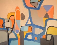 Blue Highway, Malerei, Acryl auf Holzplatte