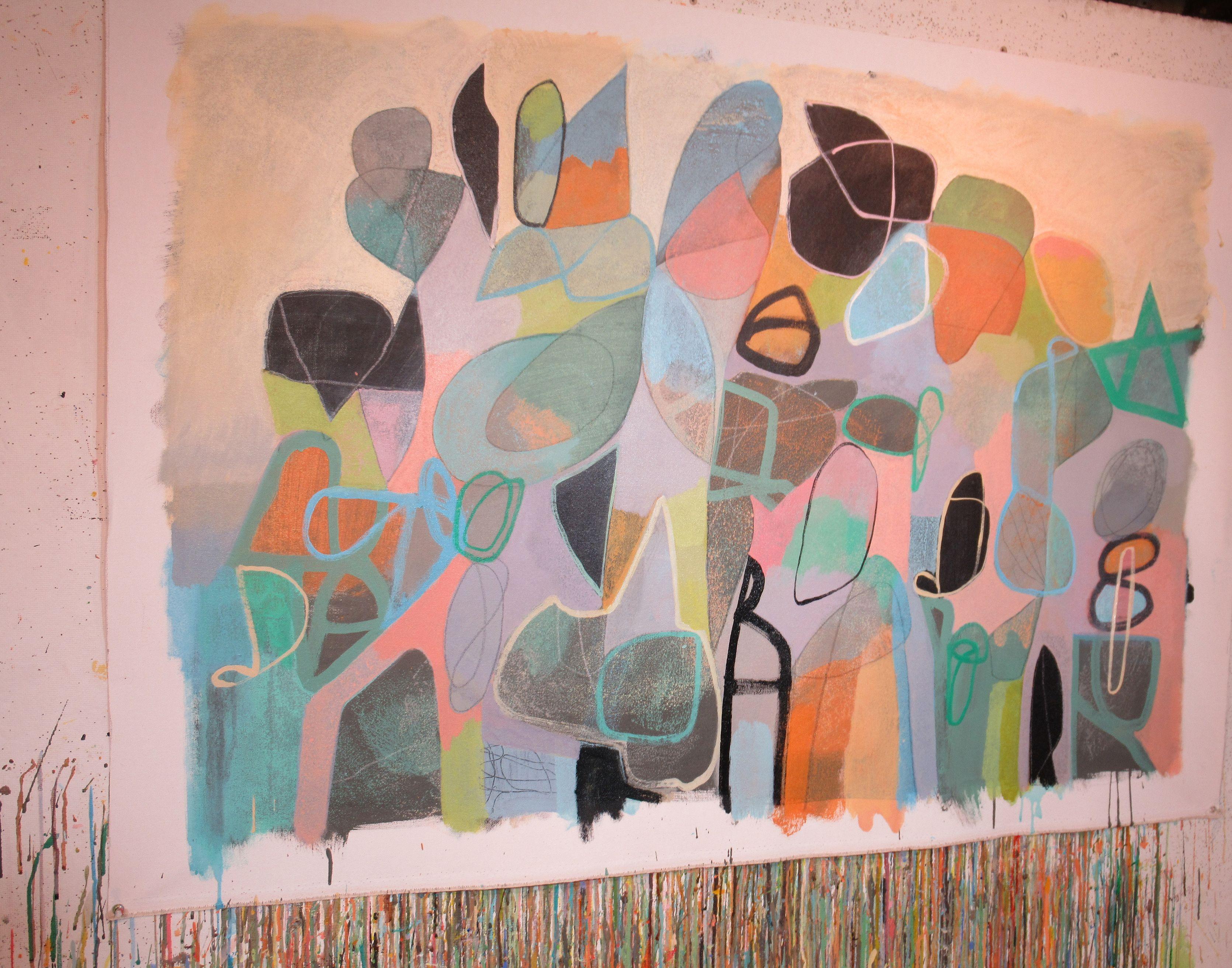 Bottle of Smoke, Painting, Acrylic on Canvas For Sale 1