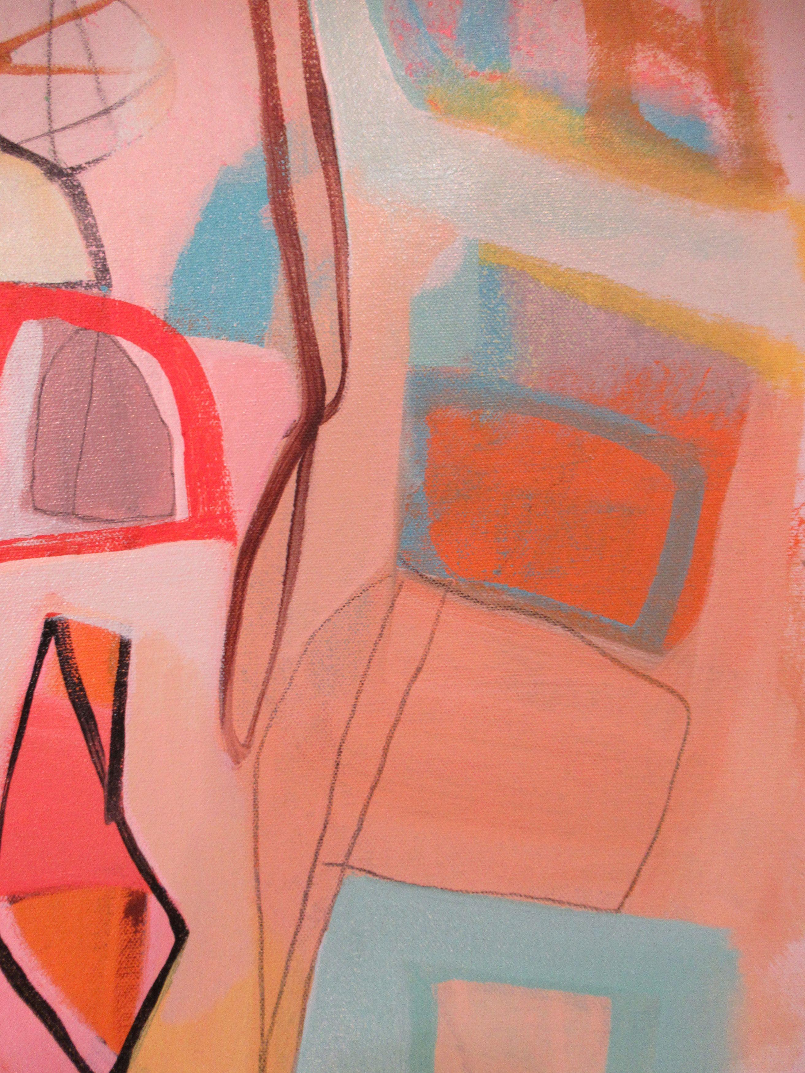 Chile Fizz, Pintura, Acrílico sobre lienzo - Painting Abstracto de Hal Mayforth