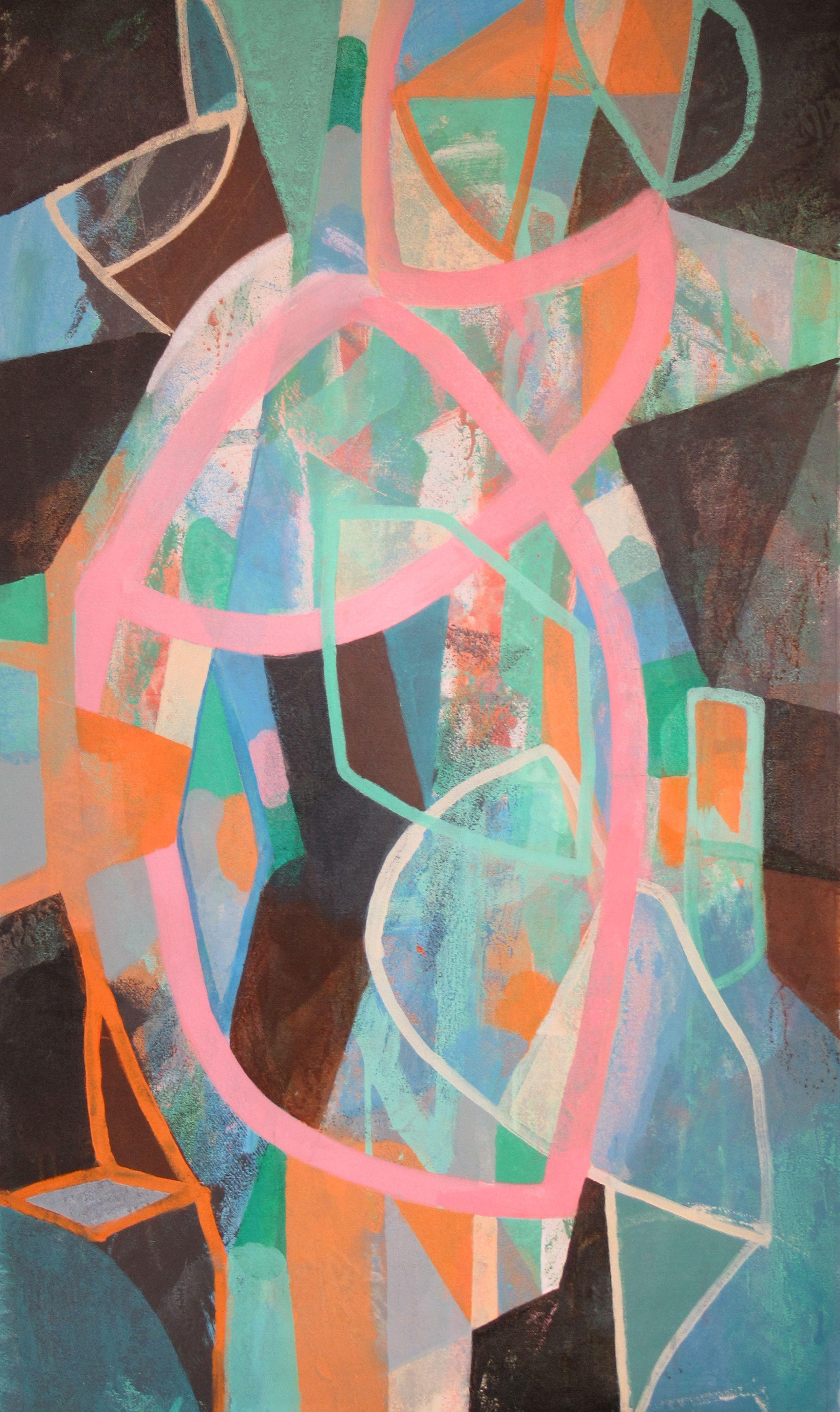 Hal Mayforth Abstract Painting - Circle of Trust, Painting, Acrylic on Canvas