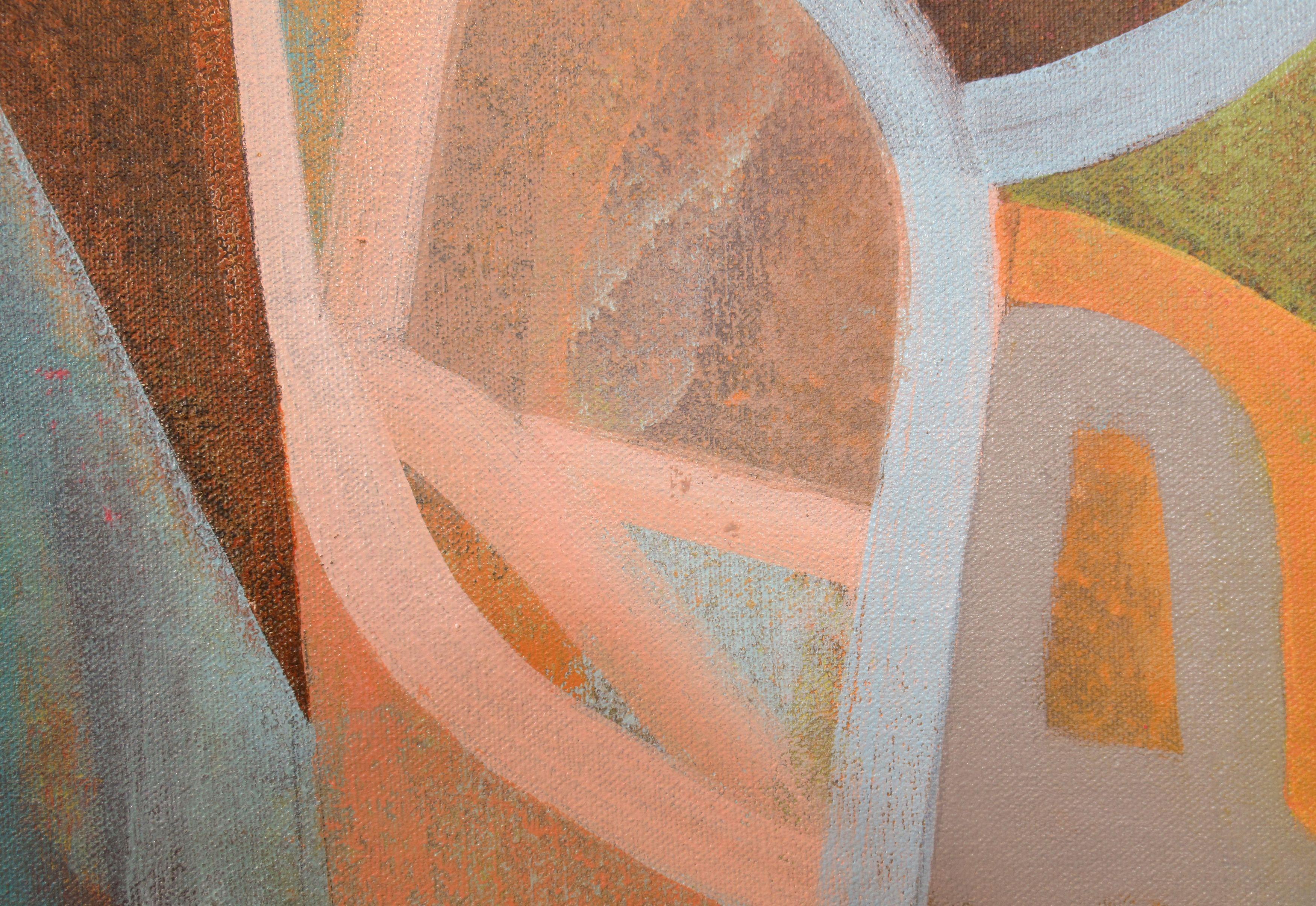 Considéralo hecho, Pintura, Acrílico sobre lienzo - Abstract Painting Marrón de Hal Mayforth