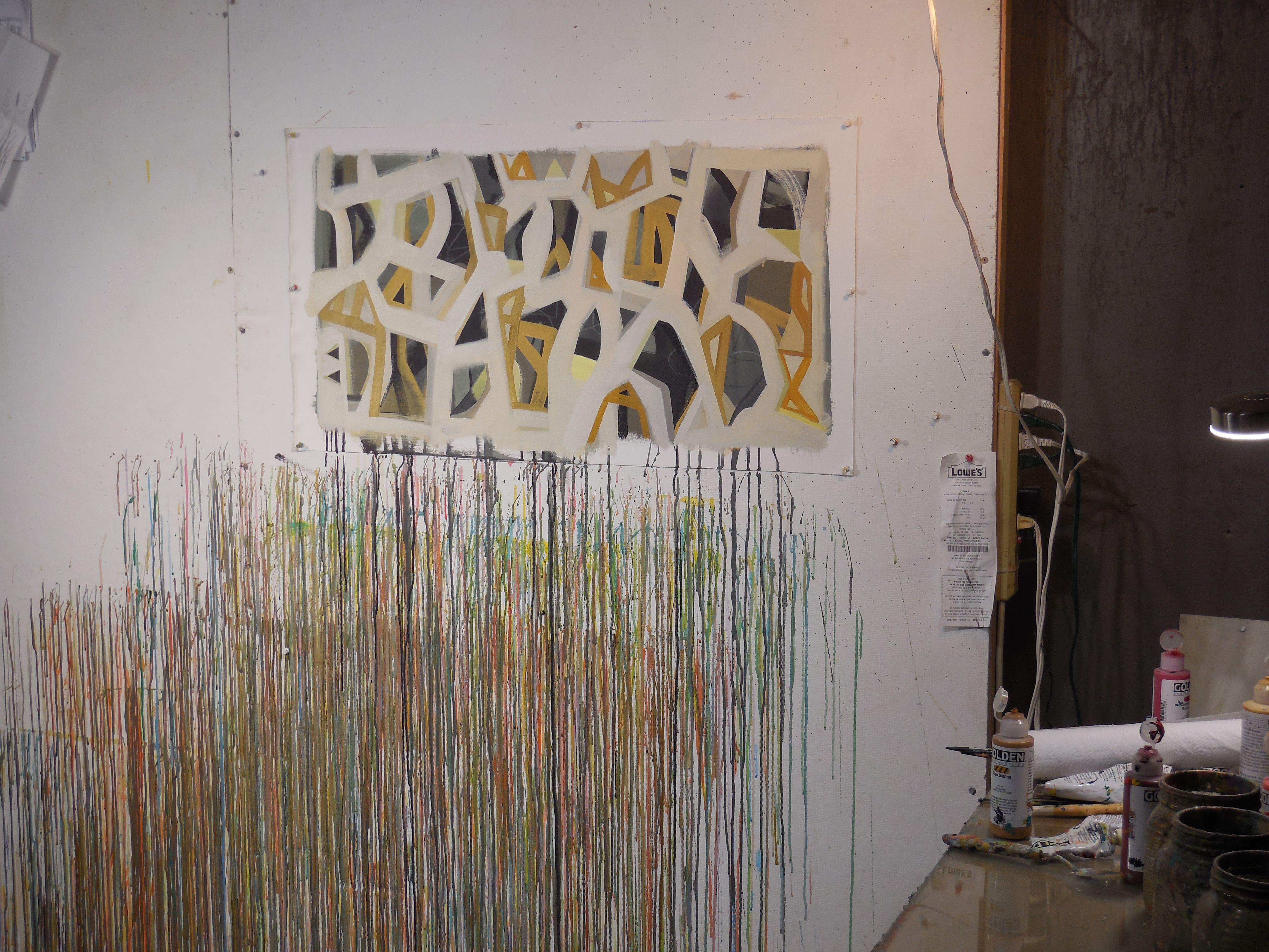 Corn Maze, Gemälde, Acryl auf Leinwand – Painting von Hal Mayforth