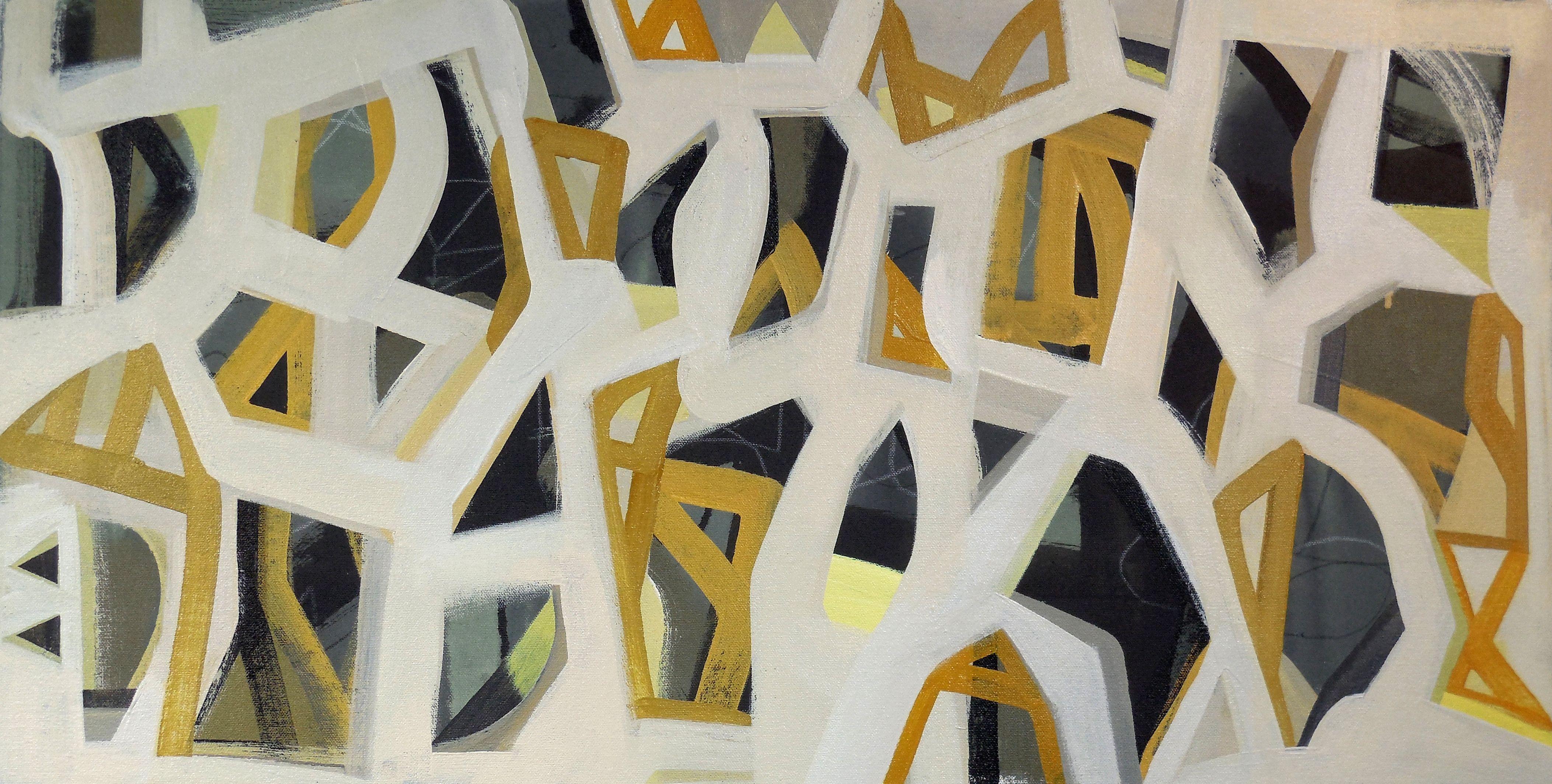 Hal Mayforth Abstract Painting – Corn Maze, Gemälde, Acryl auf Leinwand