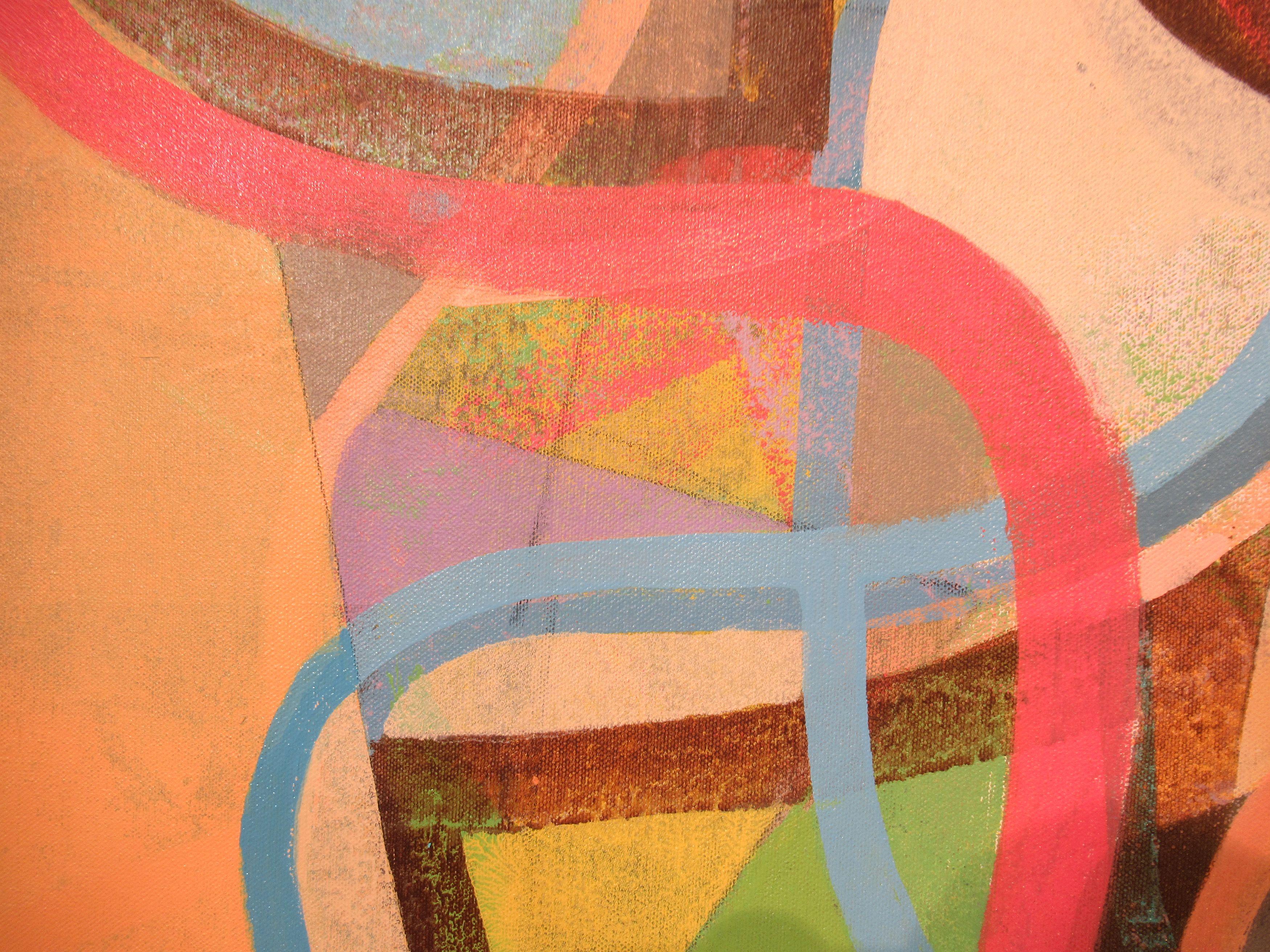 Istruzioni facili da seguire, Pittura, Acrilico su tela - Painting Astratto di Hal Mayforth