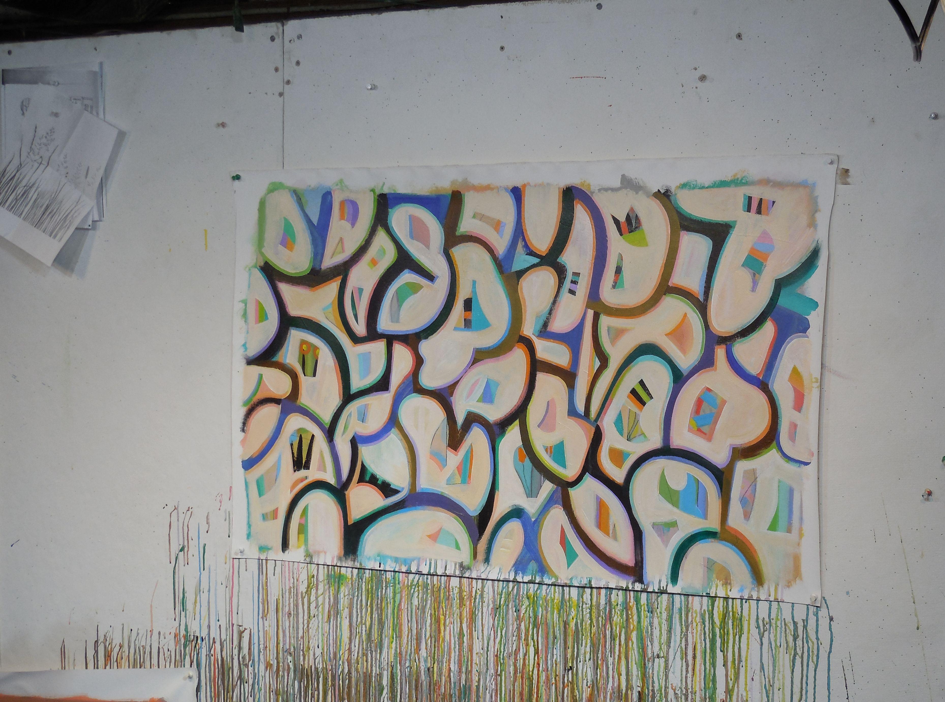 Elisir, Pittura, Acrilico su tela - Painting di Hal Mayforth