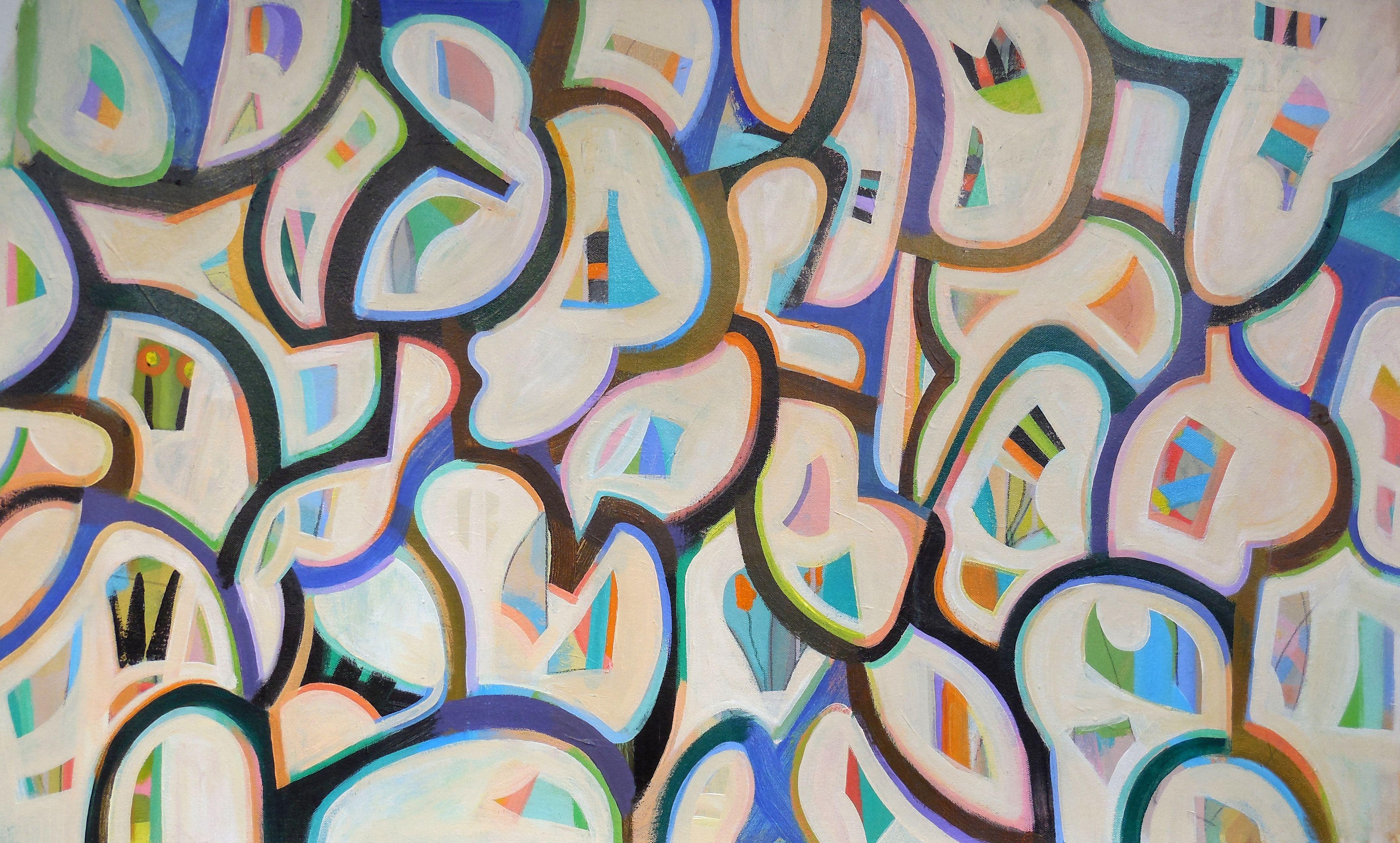 Abstract Painting di Hal Mayforth - Elisir, Pittura, Acrilico su tela