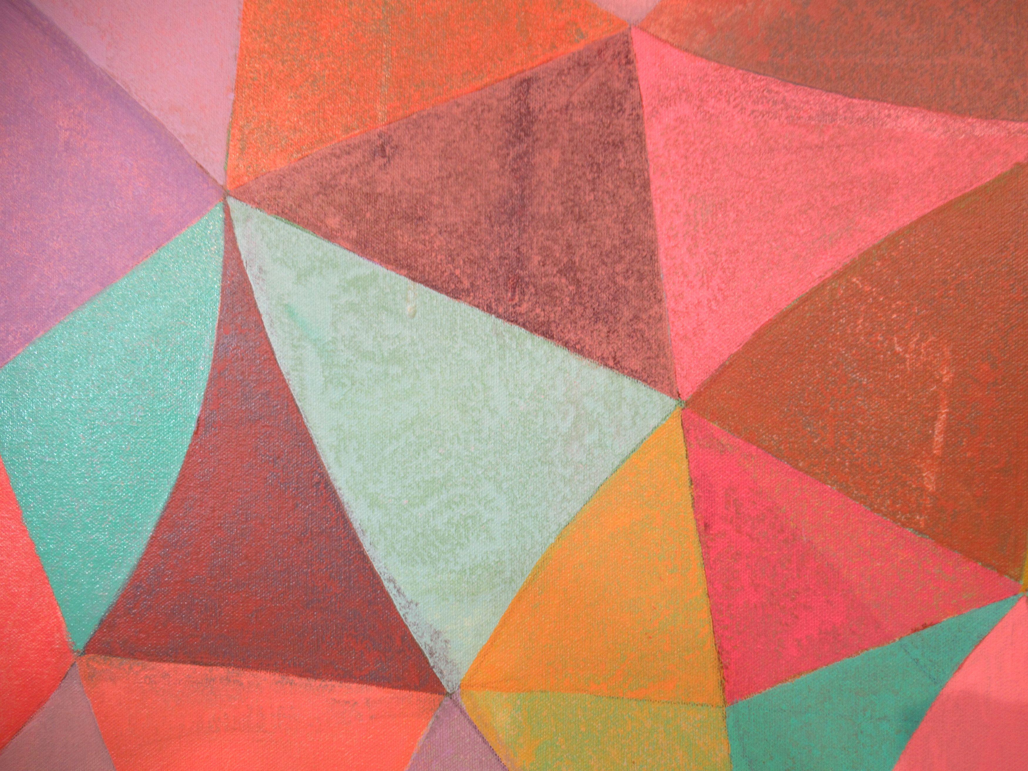 Collier d'émeraude, peinture, acrylique sur toile - Painting de Hal Mayforth