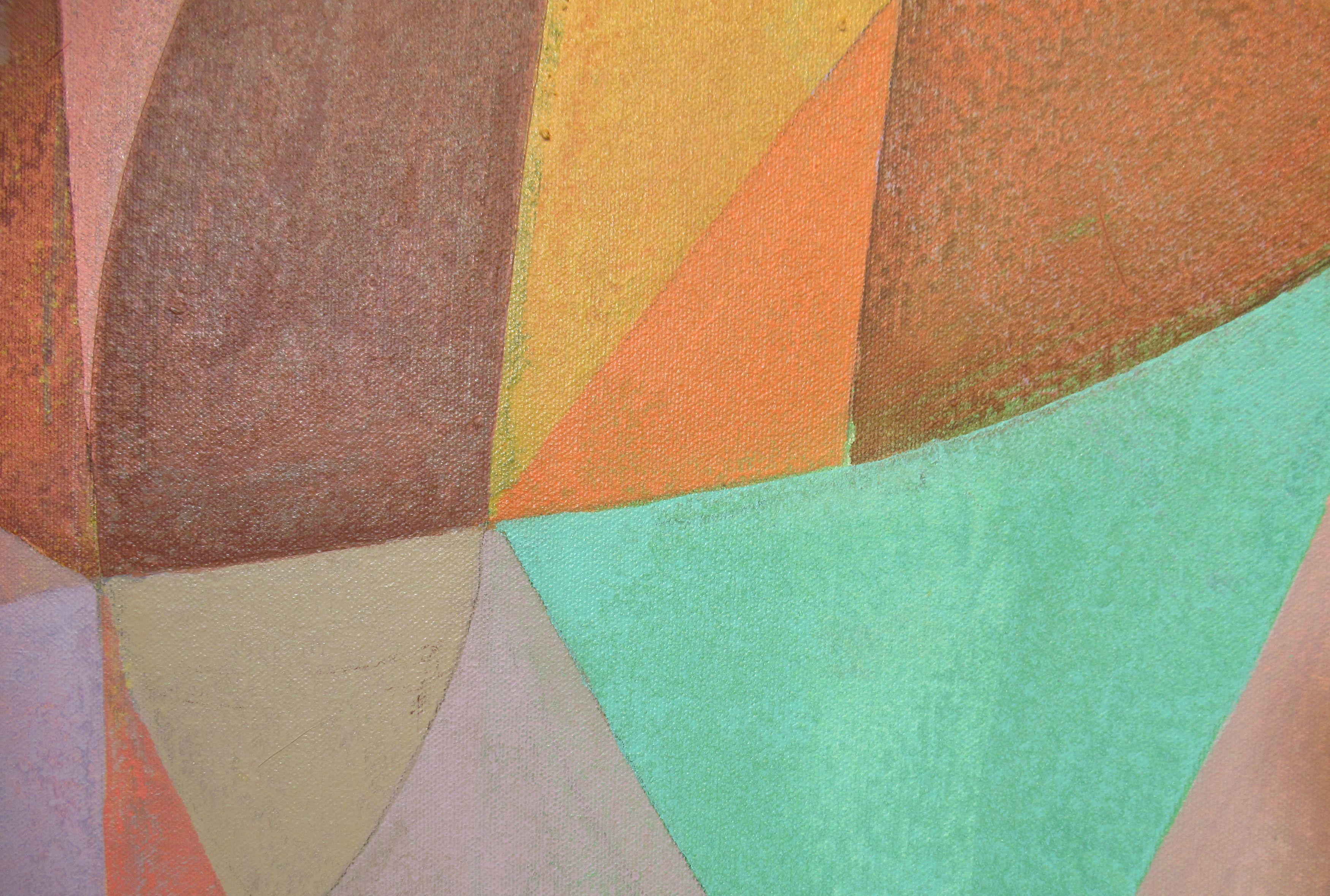 Collier d'émeraude, peinture, acrylique sur toile - Abstrait Painting par Hal Mayforth