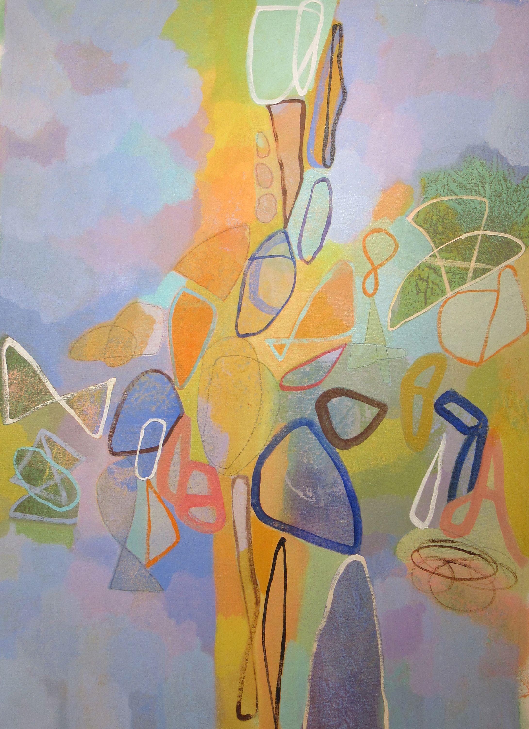 Hal Mayforth Abstract Painting - Fancy Pants, Painting, Acrylic on Canvas