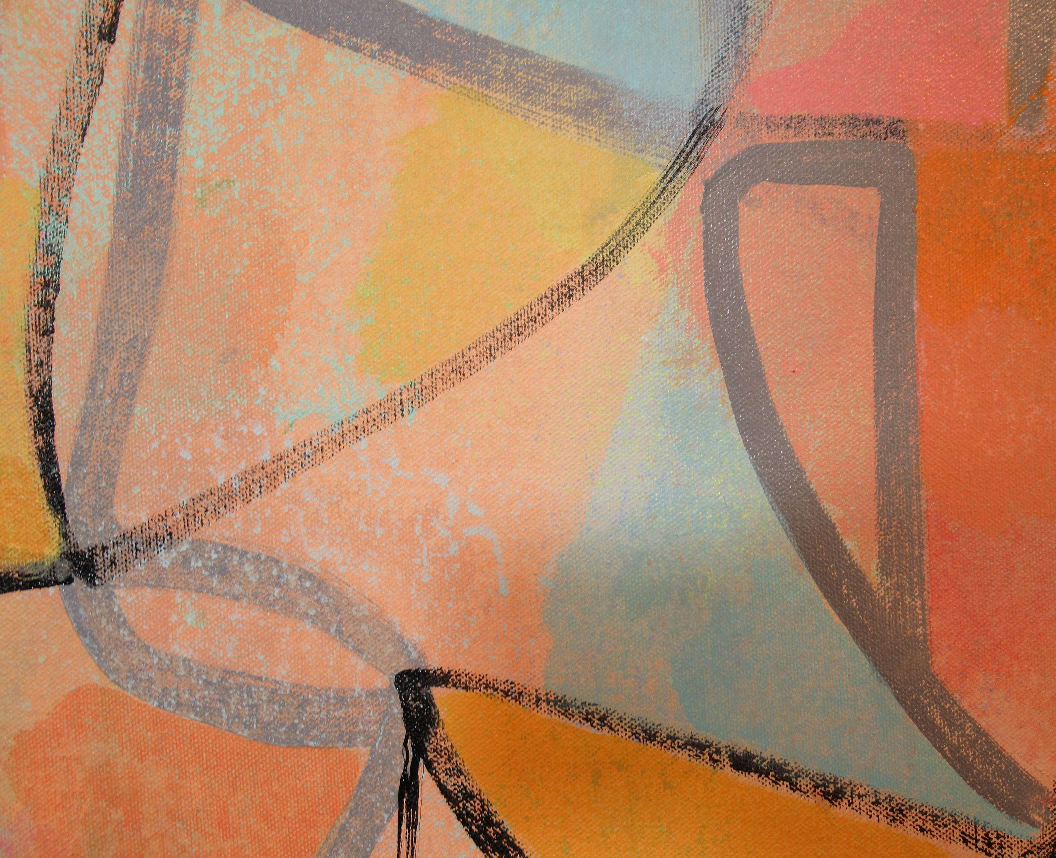 Sussurri incerti, Pittura, Acrilico su tela - Abstract Painting Marrone di Hal Mayforth