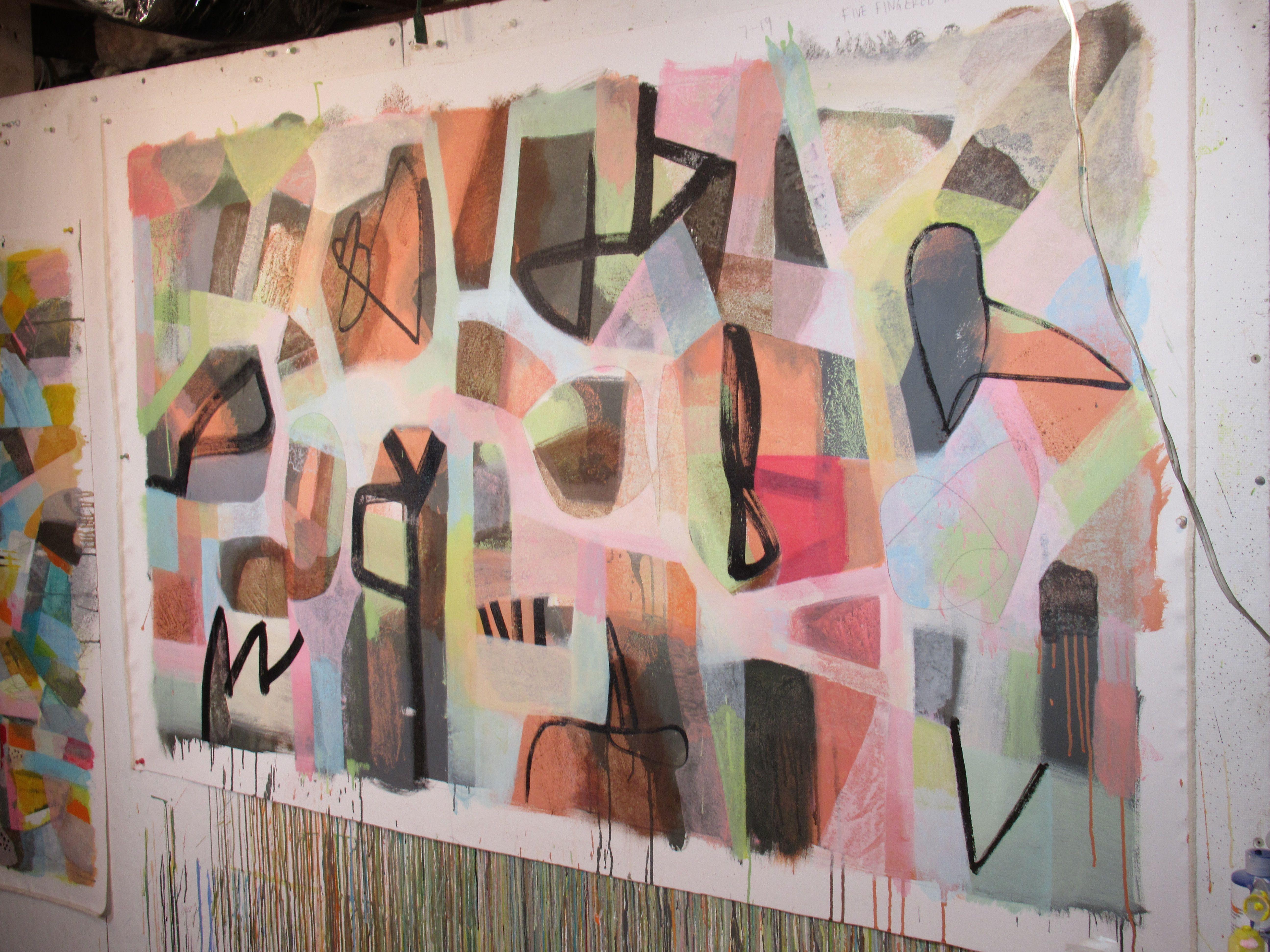 Sconto a cinque dita, Pittura, Acrilico su tela - Painting di Hal Mayforth