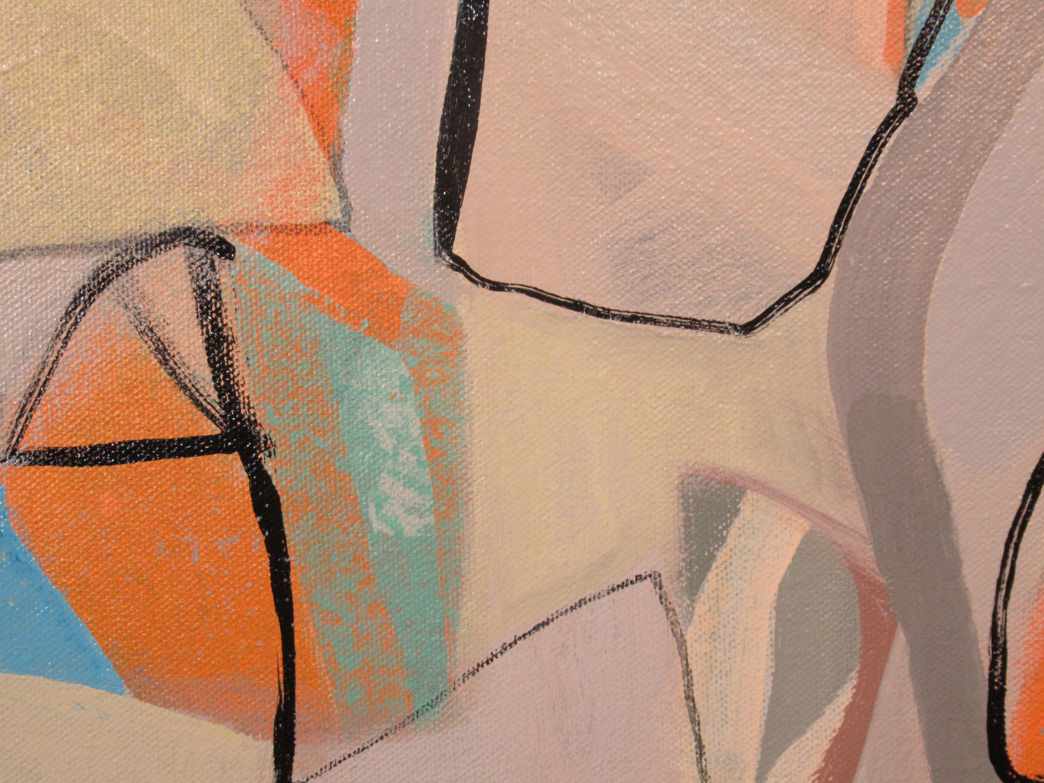 Fog of Julius, Painting, Acrylic on Canvas - Brown Abstract Painting by Hal Mayforth