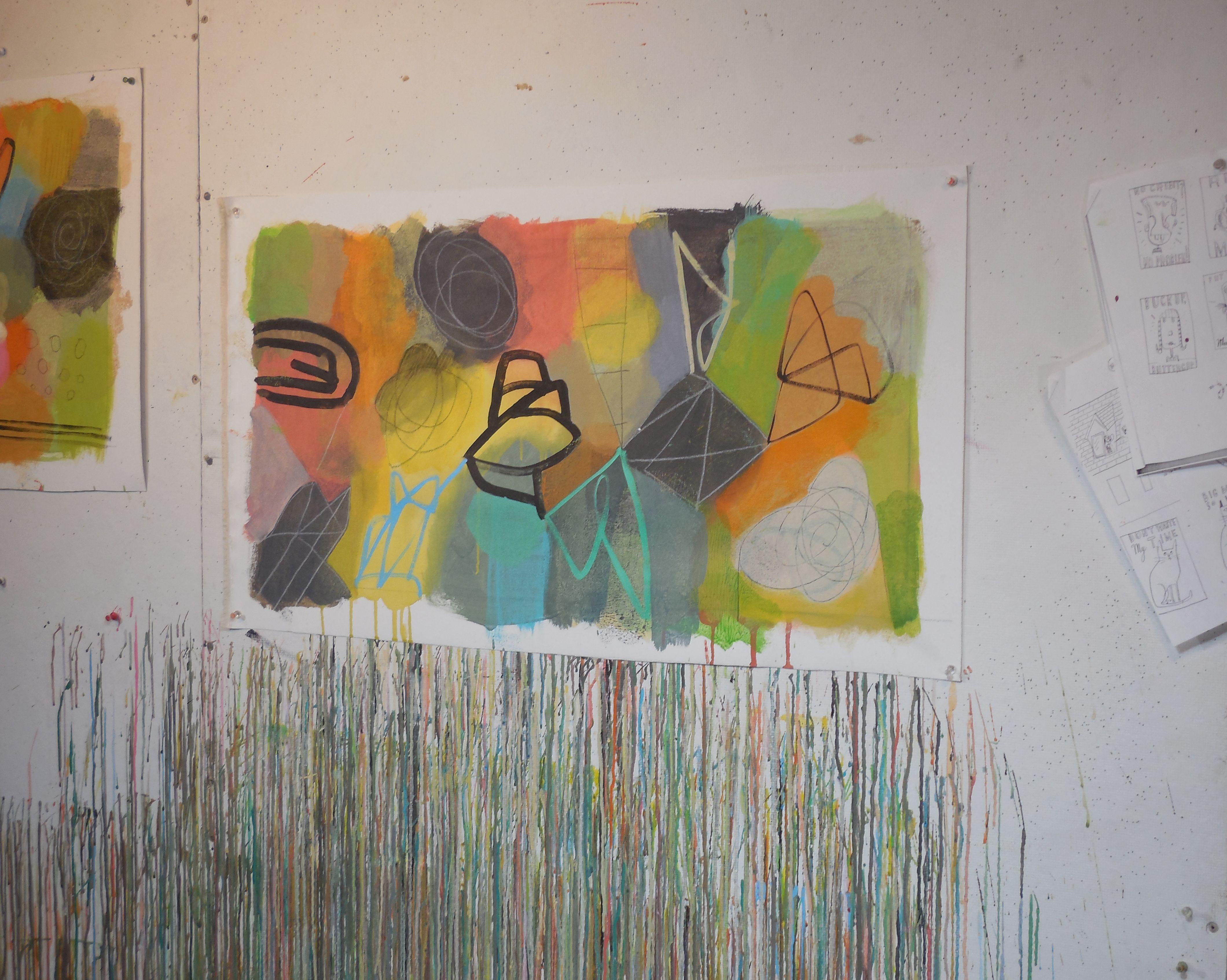 Fuga, Pittura, Acrilico su tela - Painting di Hal Mayforth