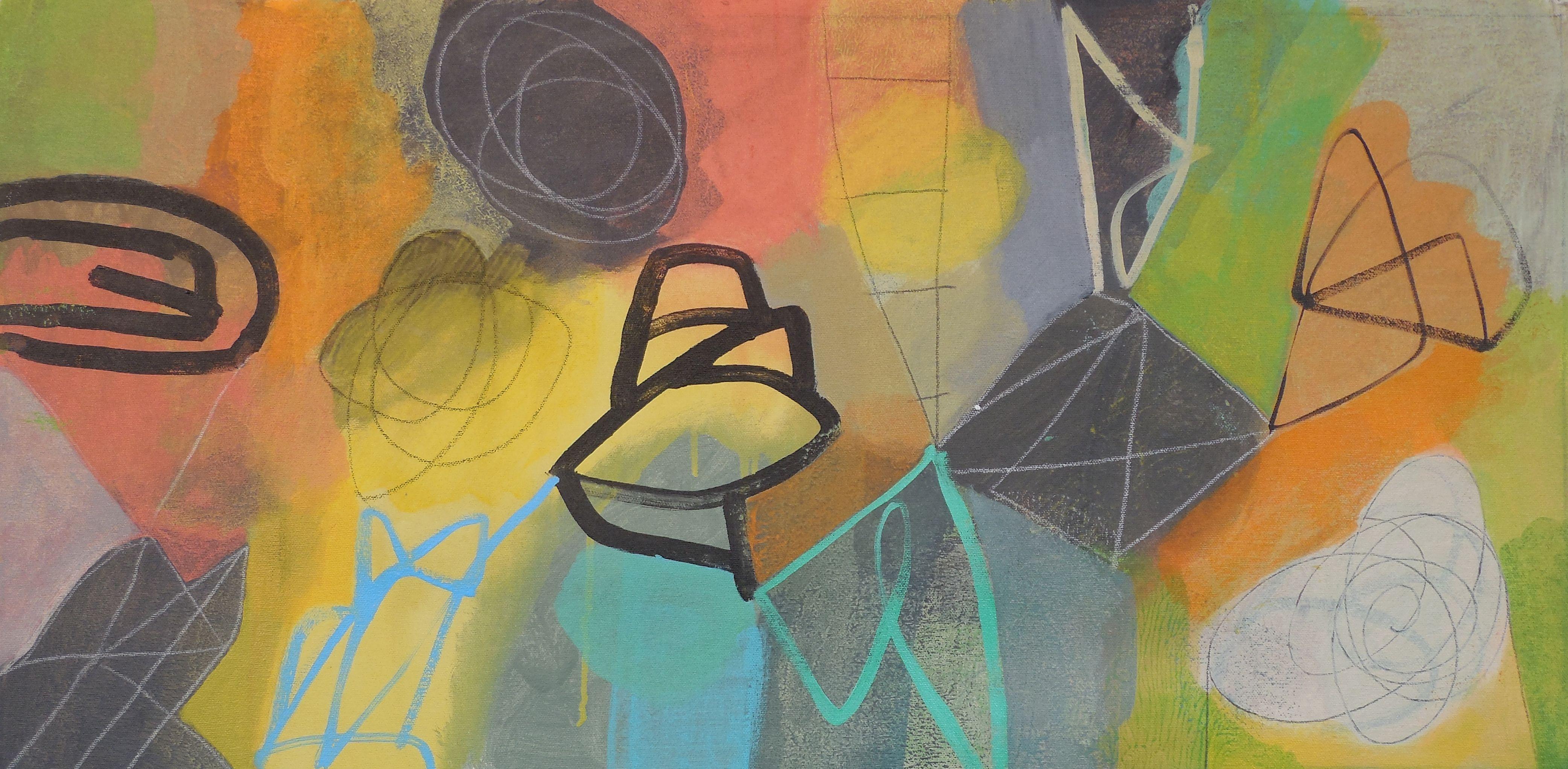 Abstract Painting di Hal Mayforth - Fuga, Pittura, Acrilico su tela