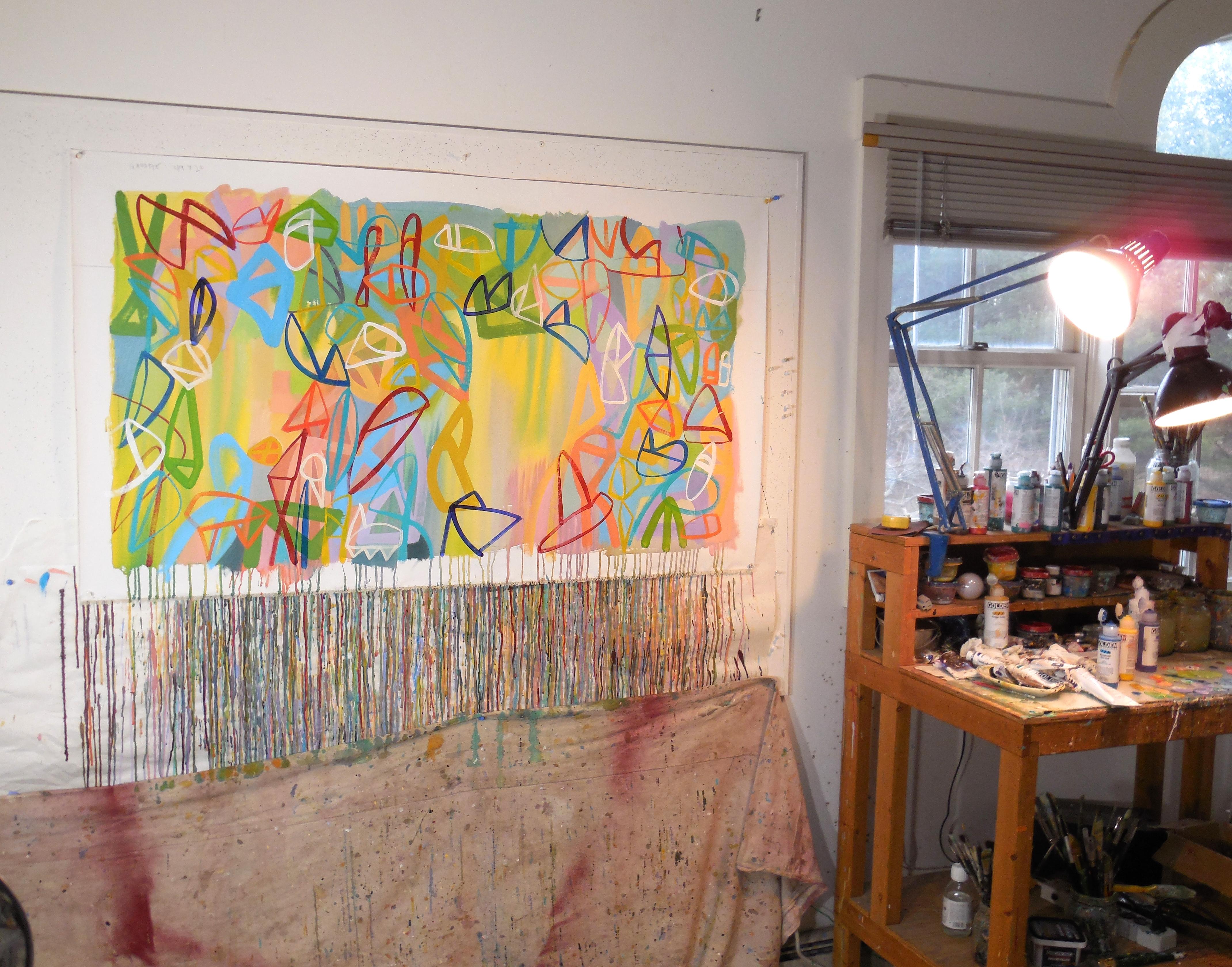 Gavotte, Pittura, Acrilico su tela - Painting di Hal Mayforth