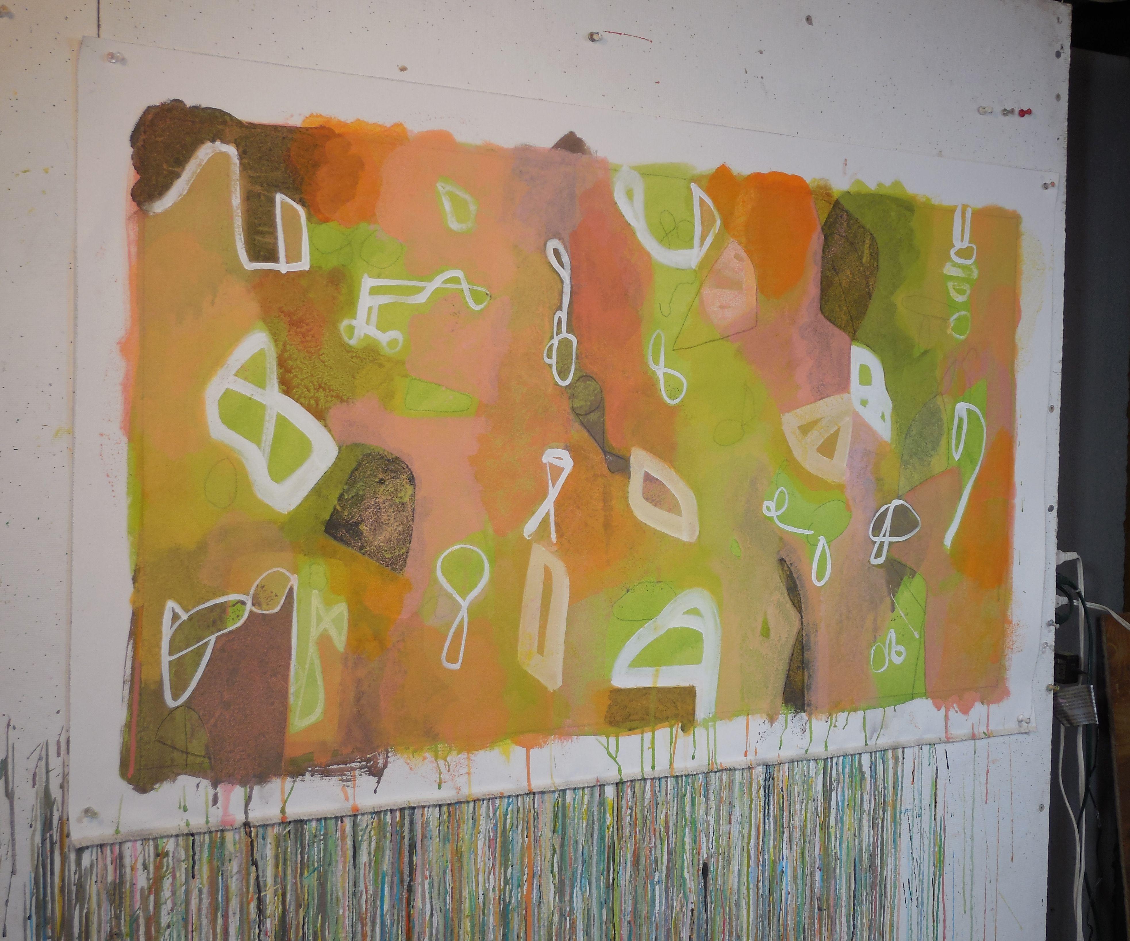 Fantasma di una pulce, Pittura, Acrilico su tela - Painting di Hal Mayforth