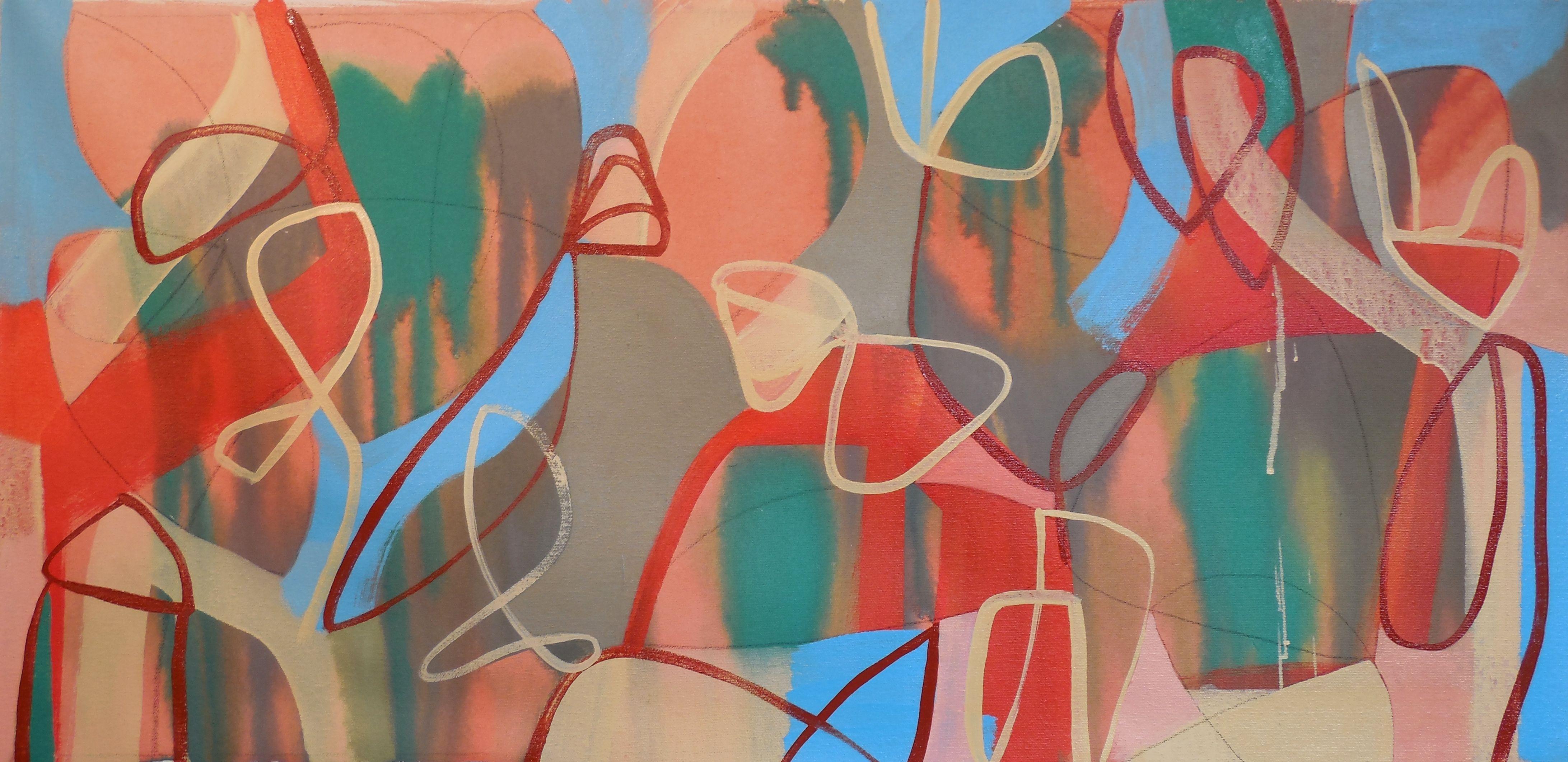 Abstract Painting di Hal Mayforth - Greensleeves, Pittura, Acrilico su tela