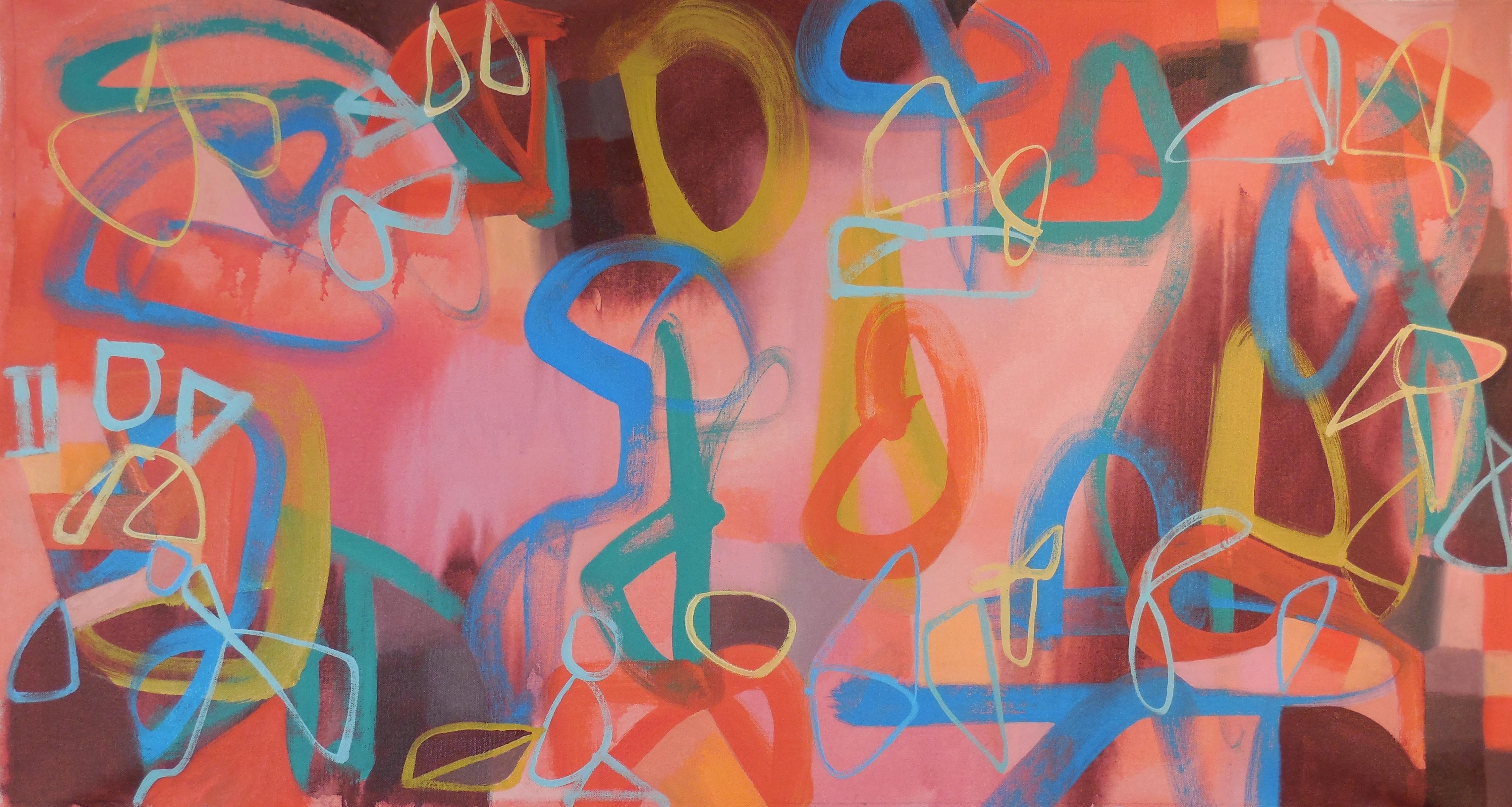 Abstract Painting di Hal Mayforth - Hacienda, Pittura, Acrilico su tela