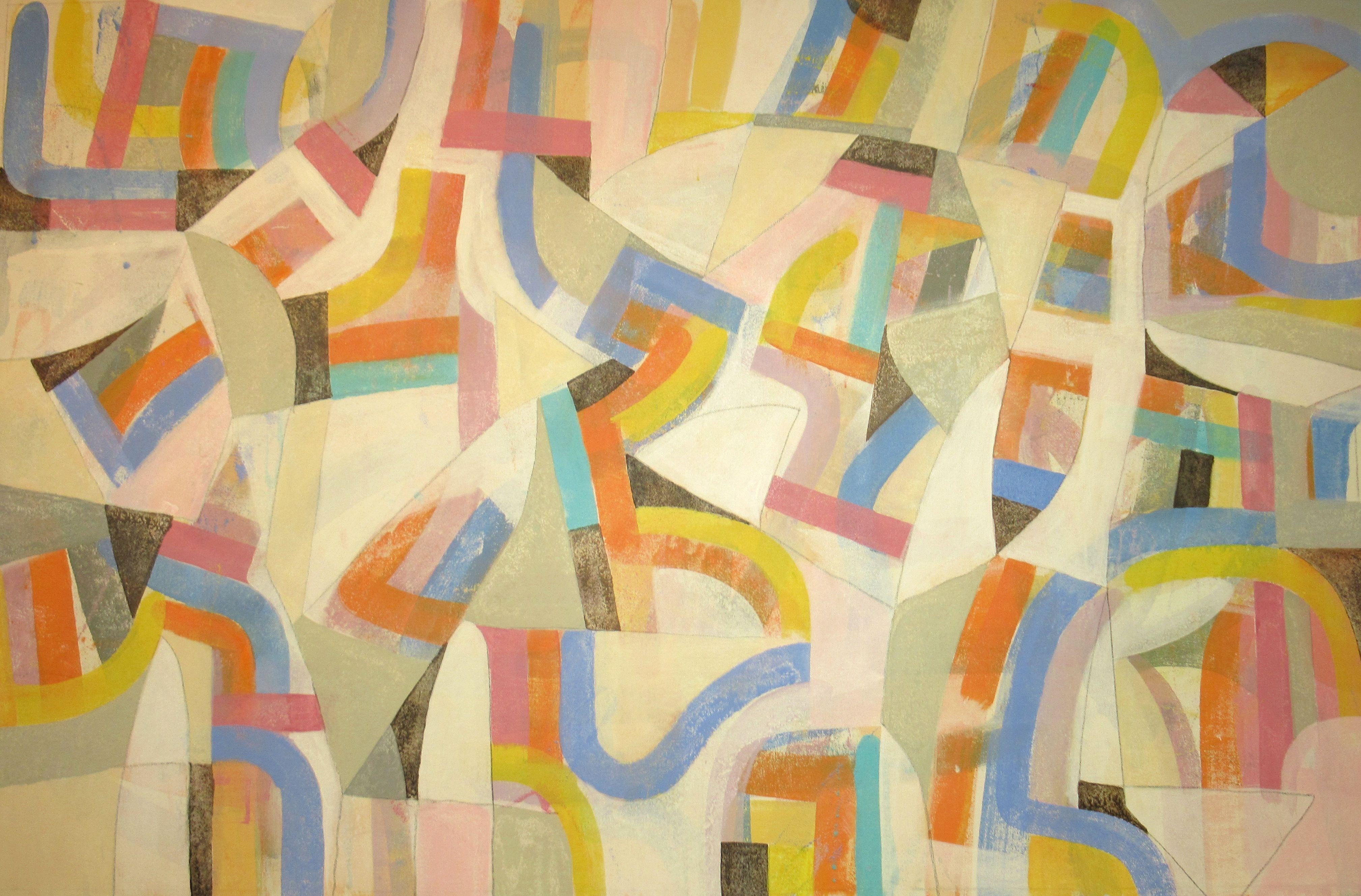 Hal Mayforth Abstract Painting - Hartley Goes West, Painting, Acrylic on Canvas