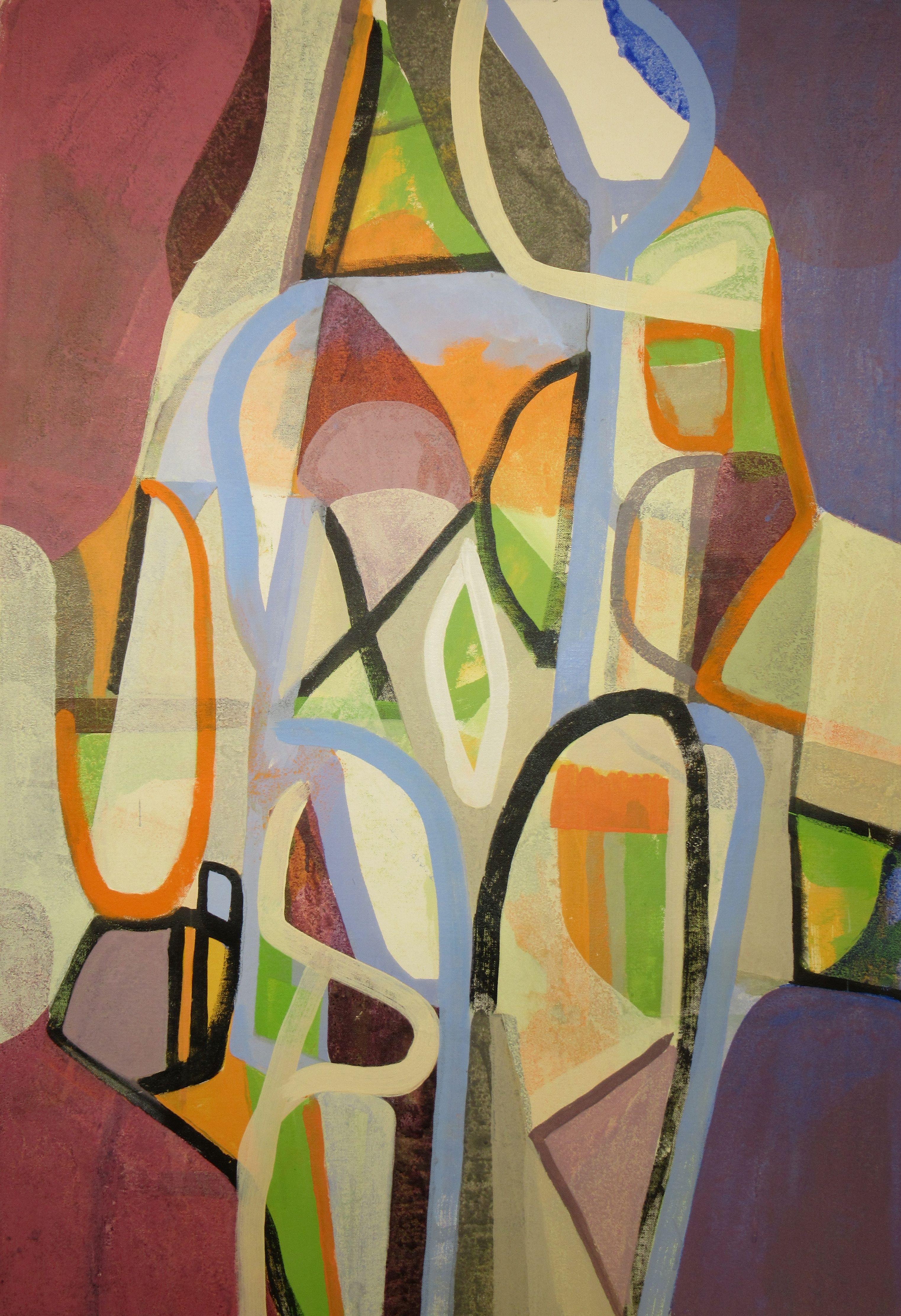 Hal Mayforth Abstract Painting – Hoodoo Soft-Shoe, Gemälde, Acryl auf Leinwand