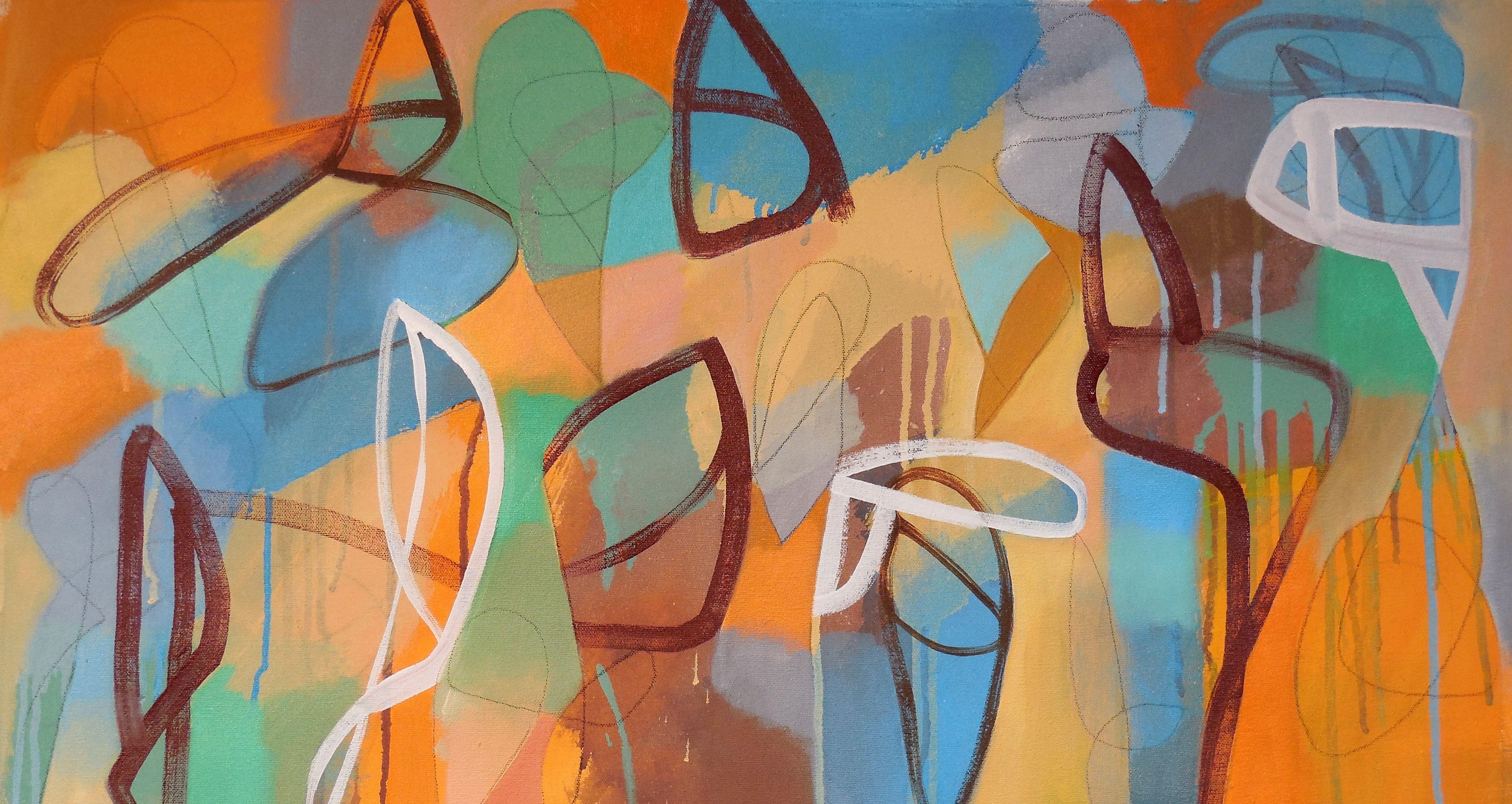 Abstract Painting di Hal Mayforth - Chiamo il tuo nome, Pittura, Acrilico su tela