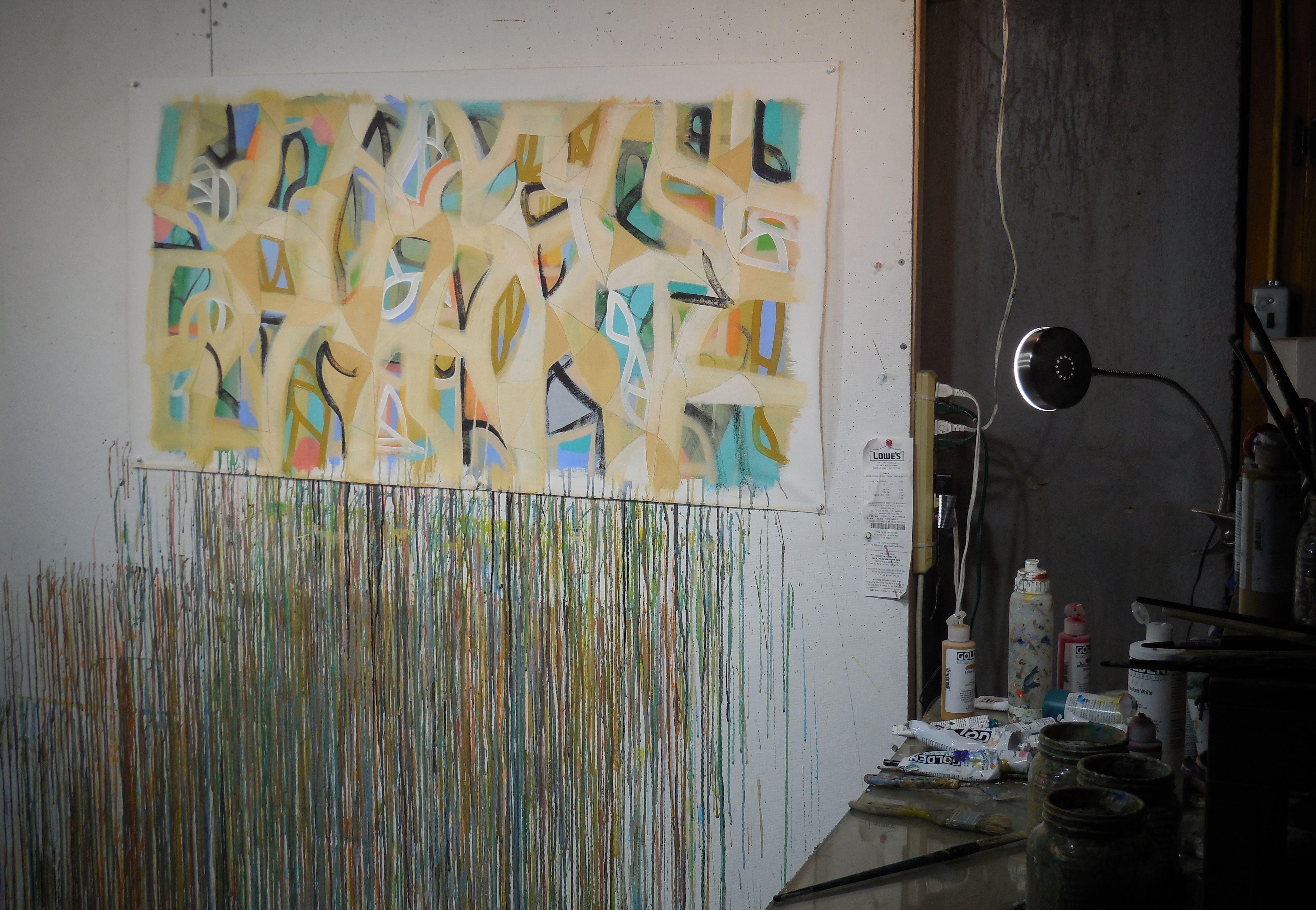 Palazzo di ghiaccio, Pittura, Acrilico su tela - Painting di Hal Mayforth