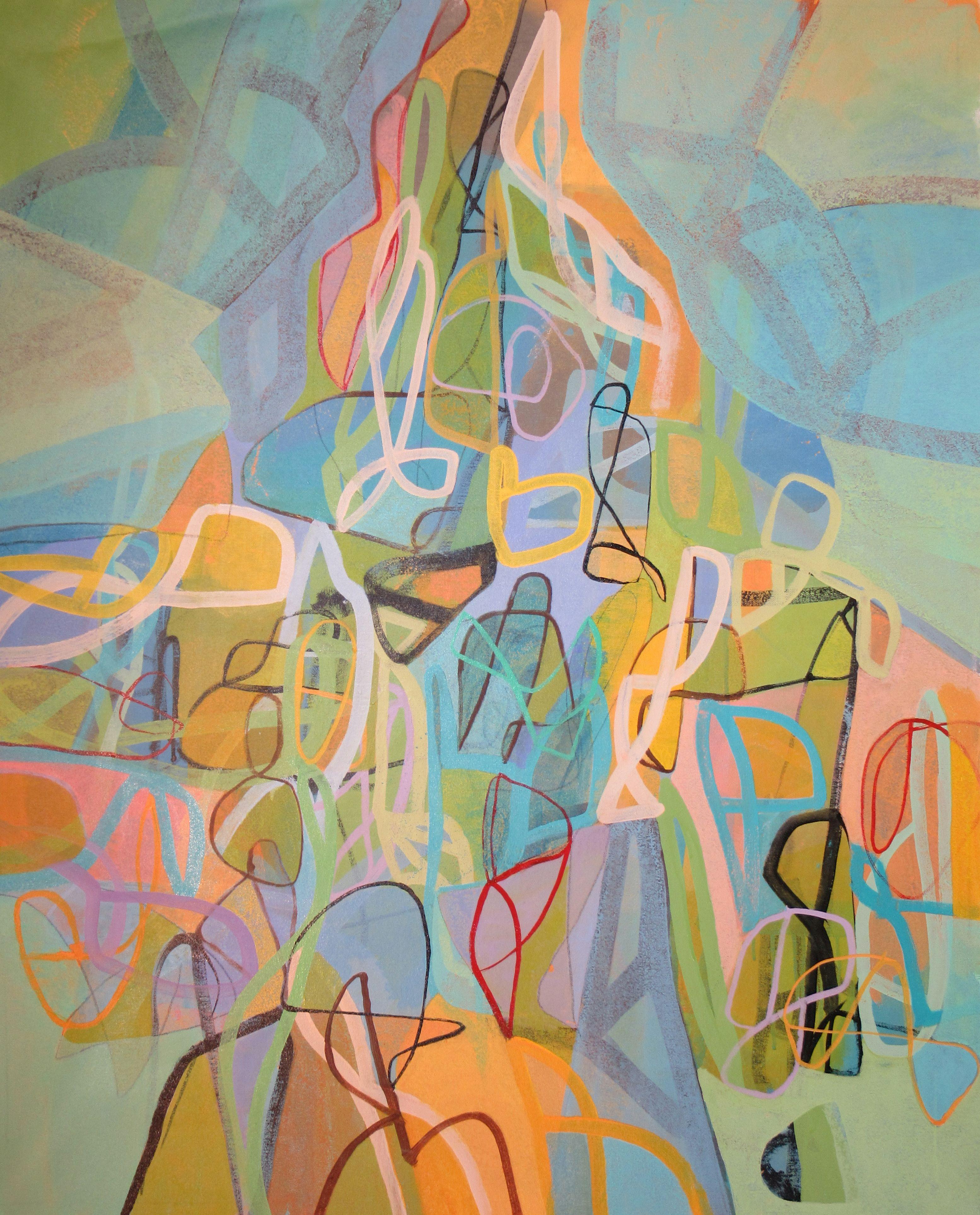 Abstract Painting di Hal Mayforth - It Walks Among Us, Pittura, Acrilico su tela
