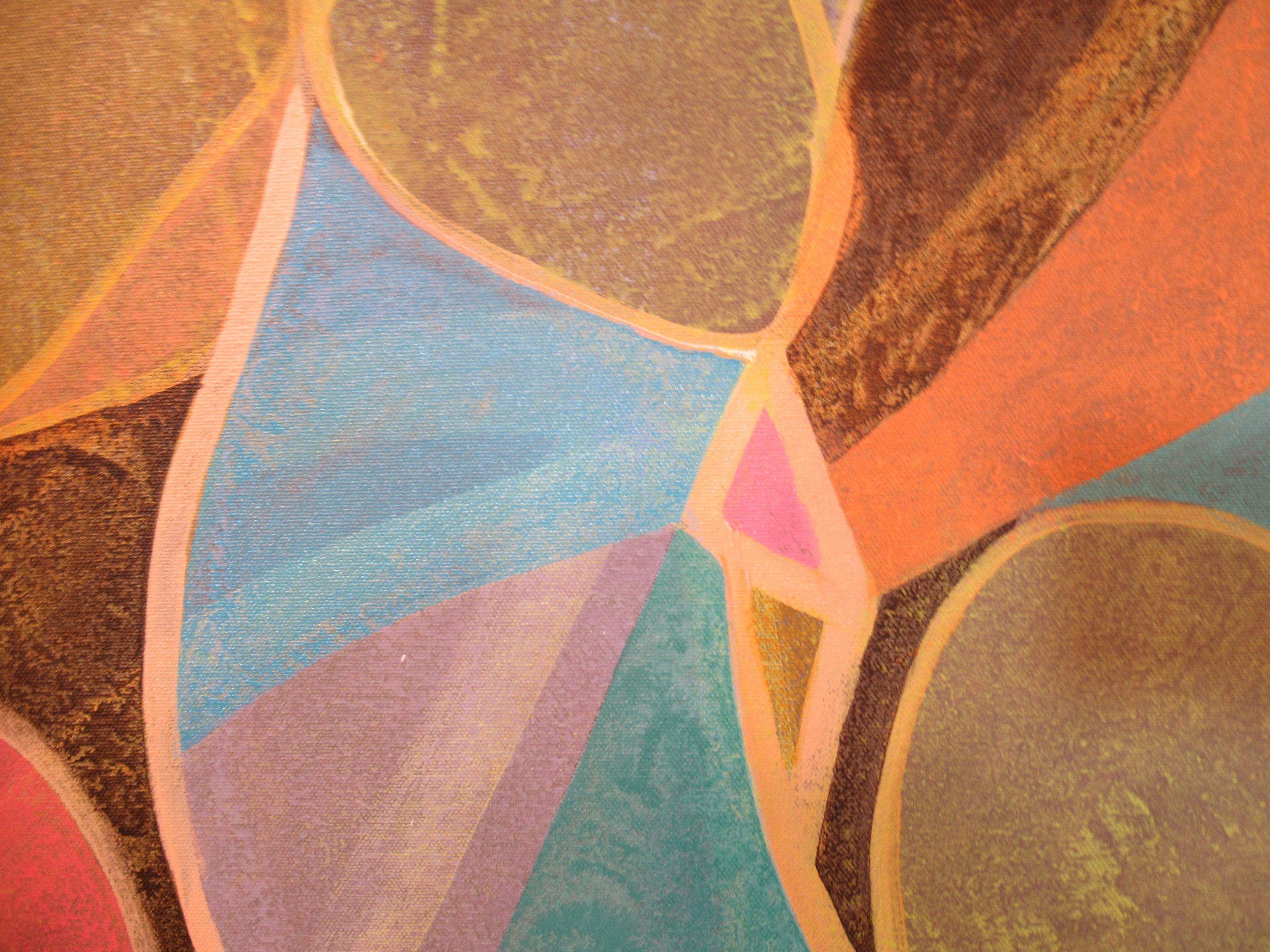 Fiume pigro, Pittura, Acrilico su tela - Painting di Hal Mayforth