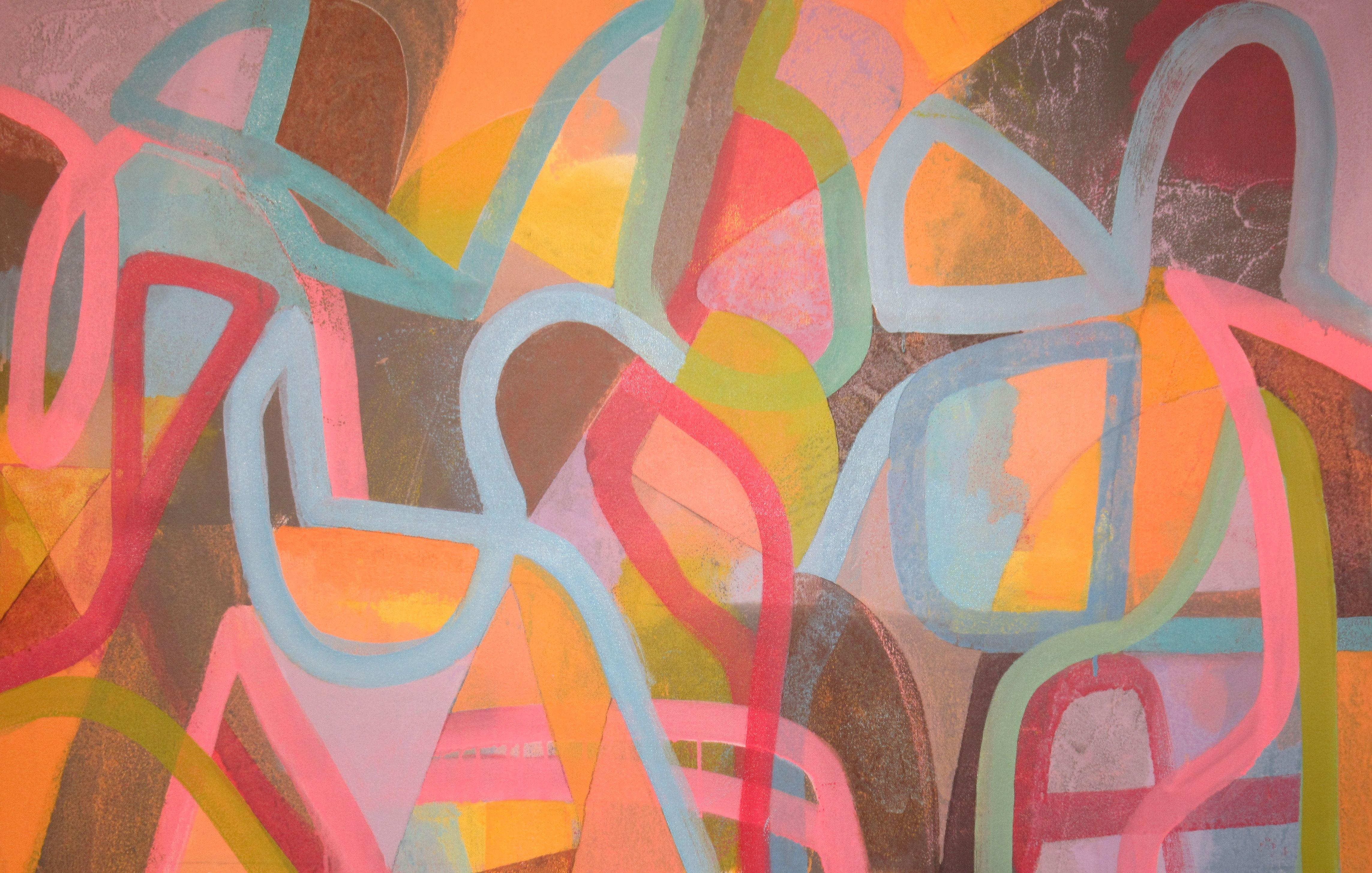 Abstract Painting di Hal Mayforth - Non diciamo che l'abbiamo fatto, Pittura, Acrilico su tela
