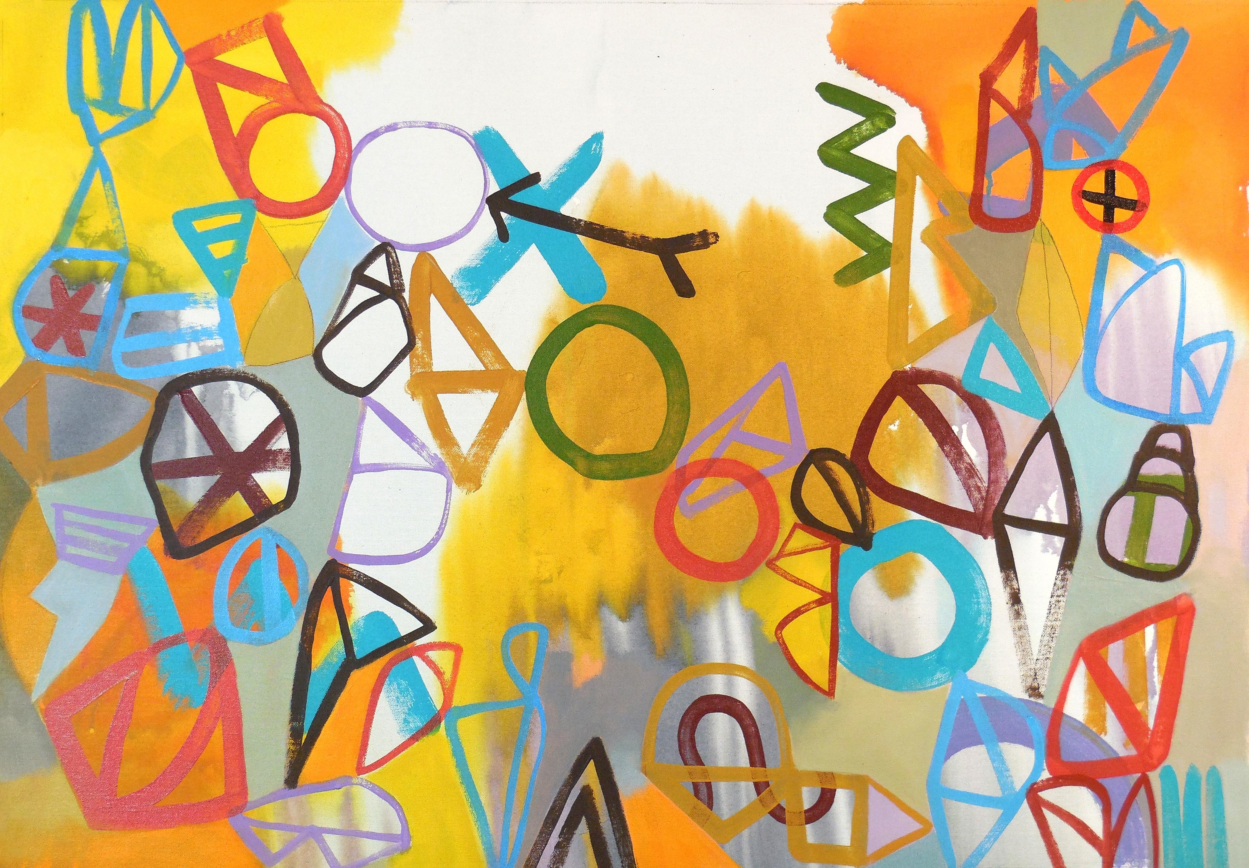 Abstract Painting di Hal Mayforth - Limbo, Pittura, Acrilico su tela